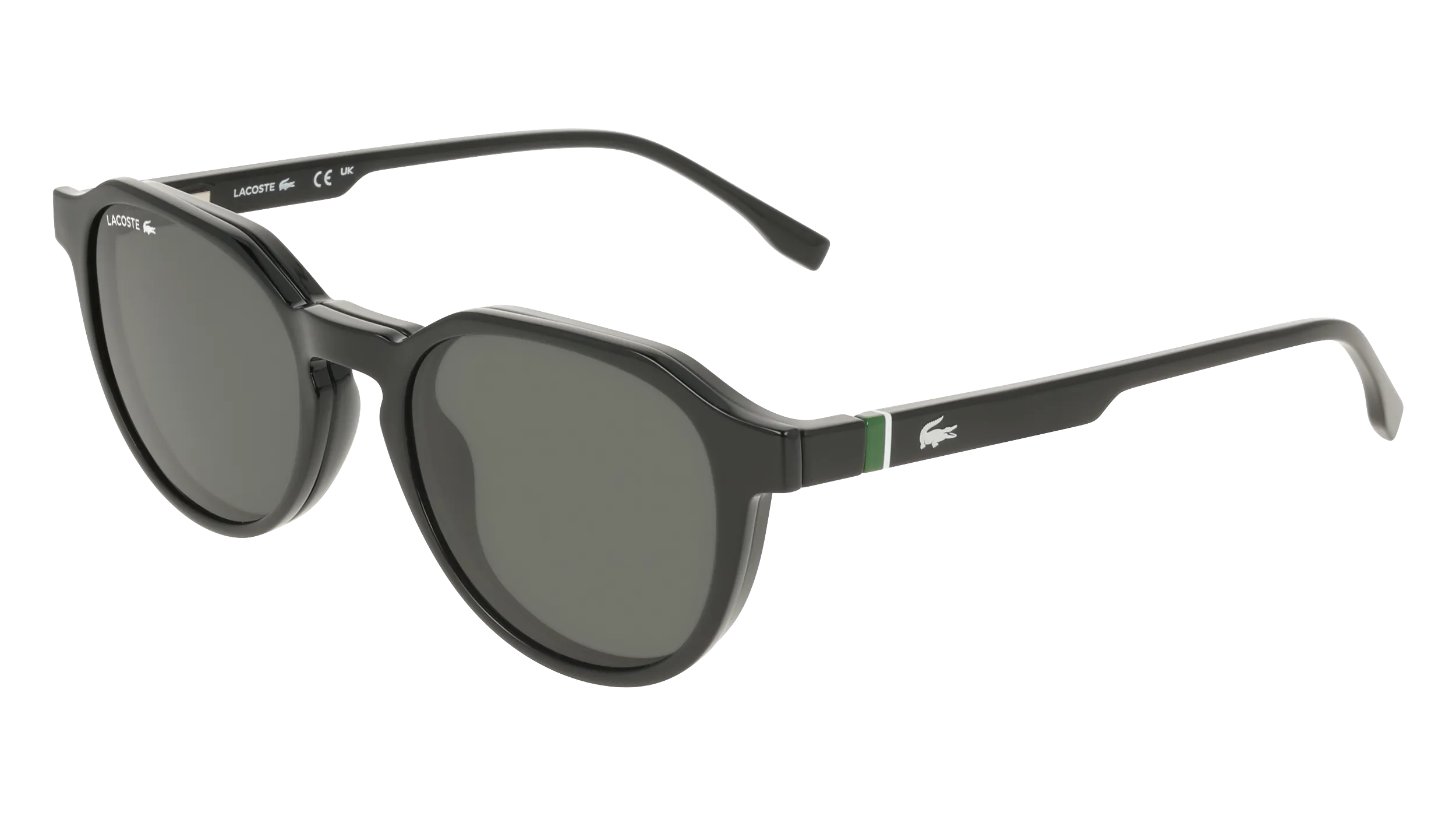 Lacoste L4008 CLIP 001 Occhiali da sole Bio-iniettato Nero Fumo Squadrata Normale - immagine 1