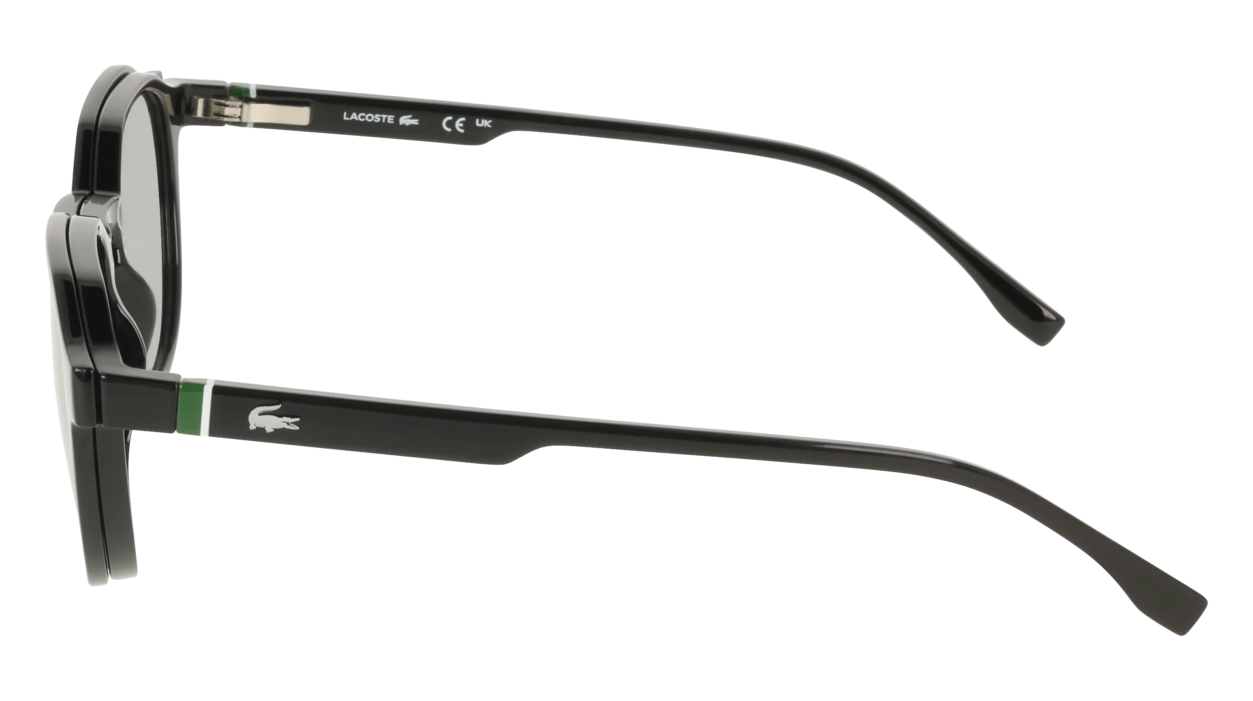 Lacoste L4008 CLIP 001 Occhiali da sole Bio-iniettato Nero Fumo Squadrata Normale - immagine 3