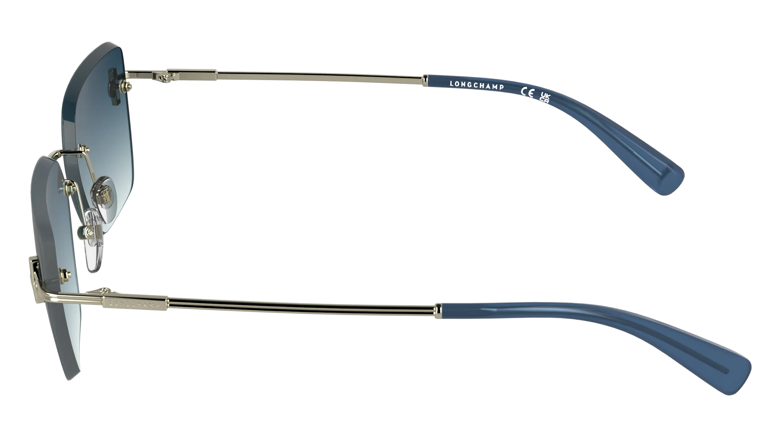 LONGCHAMP LO197S 729 Occhiali da sole Metallo Oro Squadrata Normale - immagine 3