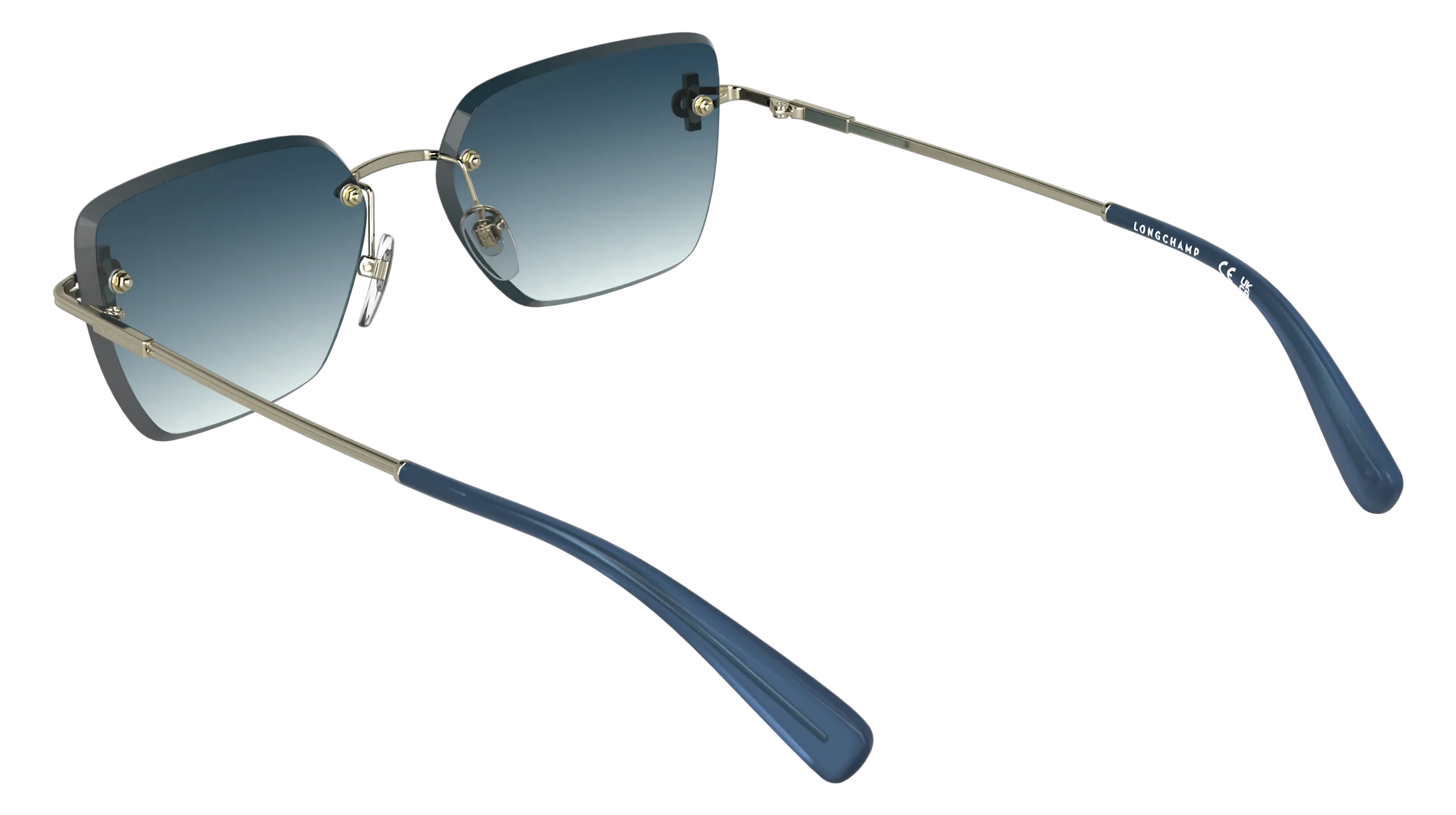 LONGCHAMP LO197S 729 Occhiali da sole Metallo Oro Squadrata Normale - immagine 4