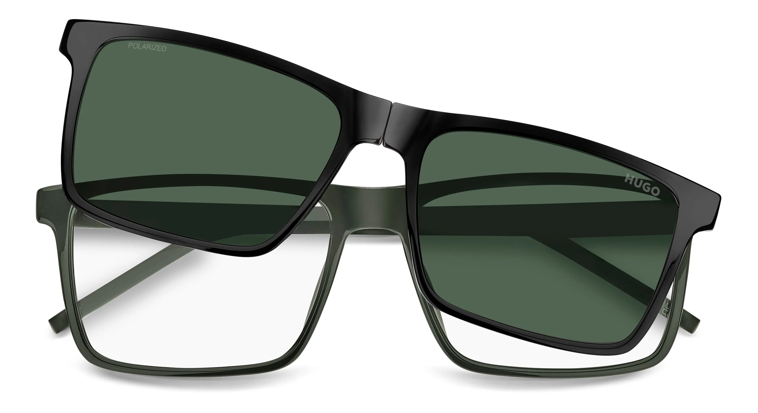 Hugo Boss HG 1422/G/C 1ED/UC Montature da vista Eco-poliammide Verde Verde Squadrata Polarizzata - immagine 3
