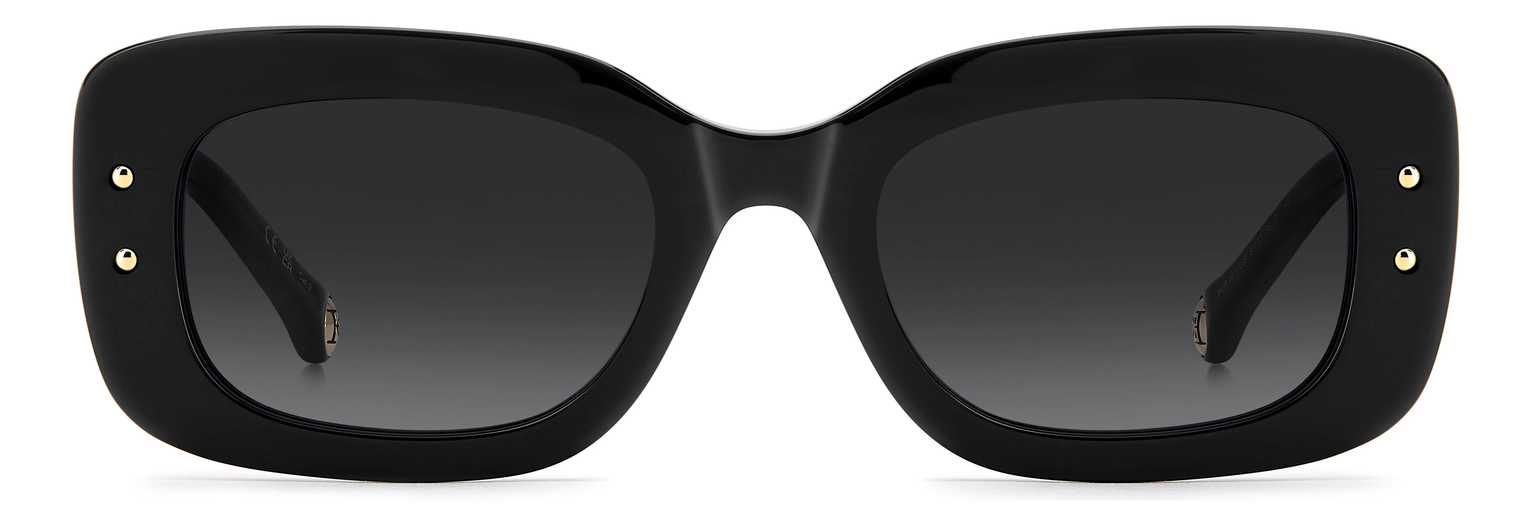 Carolina Herrera HER 0411/G/S 807/9O Occhiali da sole Acetato Nero Grigio Squadrata Normale Sfumato - immagine 2