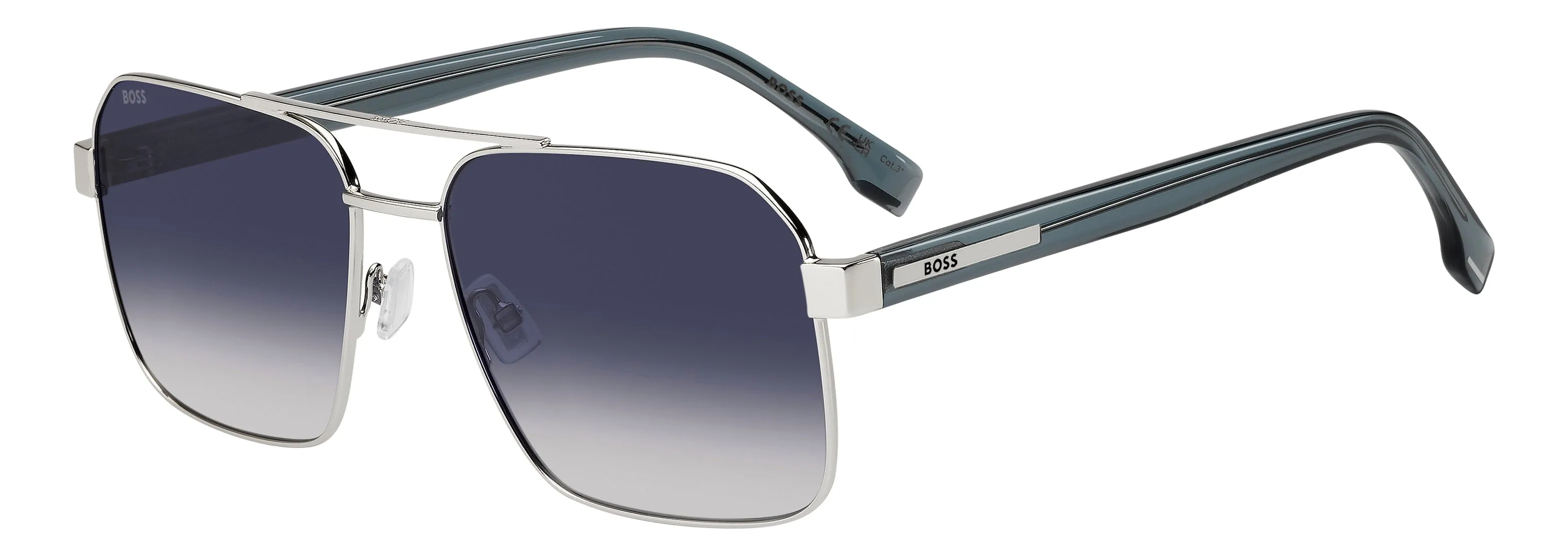 Hugo Boss BOSS 1985/S 010/08 Occhiali da sole Metallo Palladio Blu Squadrata Normale Sfumato - immagine 1