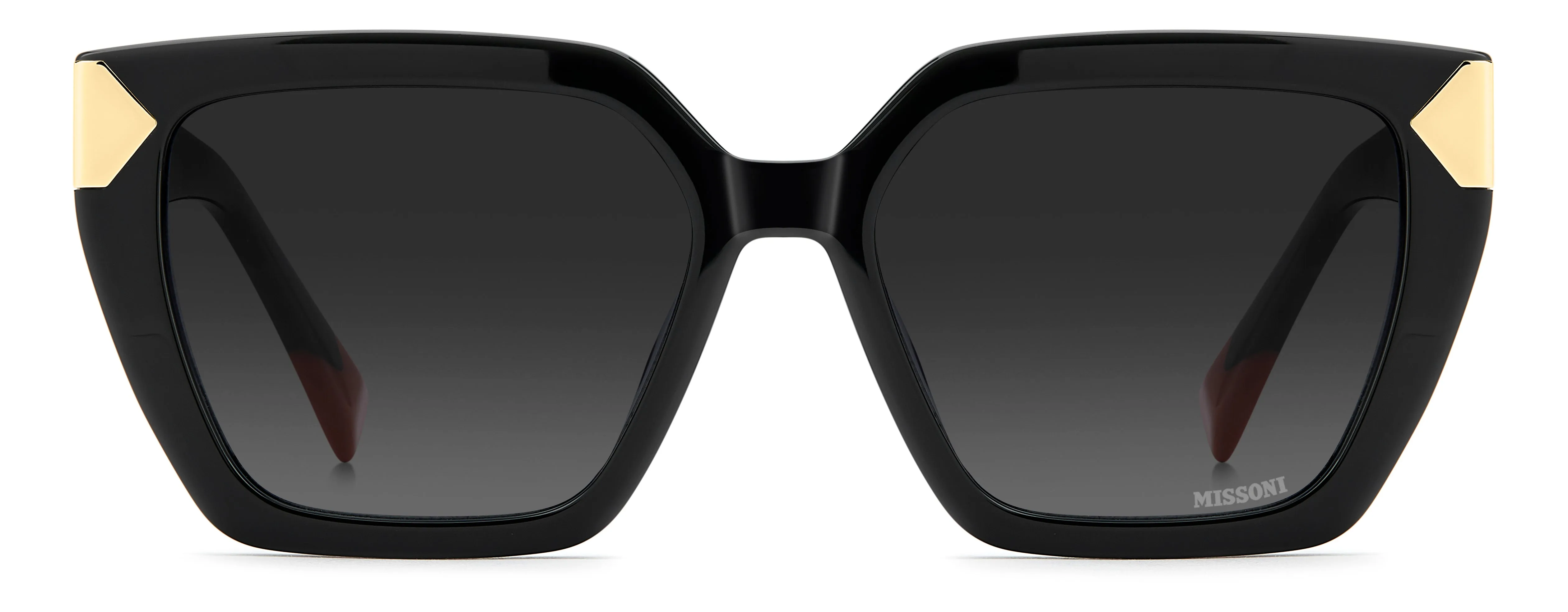 Missoni MIS 0306/G/S 807/9O Occhiali da sole Acetato Nero Grigio Squadrata Normale Sfumato - immagine 2