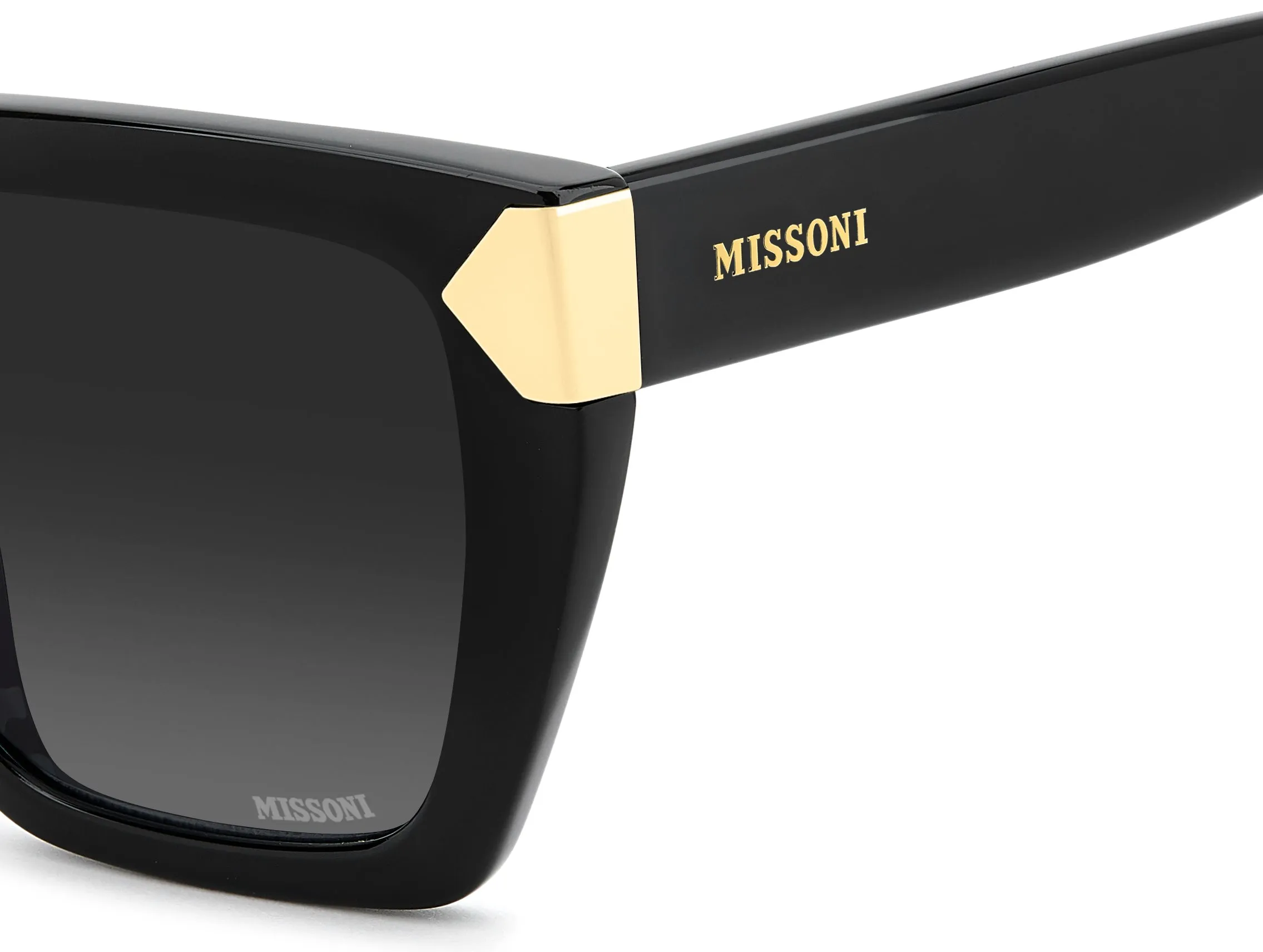 Missoni MIS 0306/G/S 807/9O Occhiali da sole Acetato Nero Grigio Squadrata Normale Sfumato - immagine 3