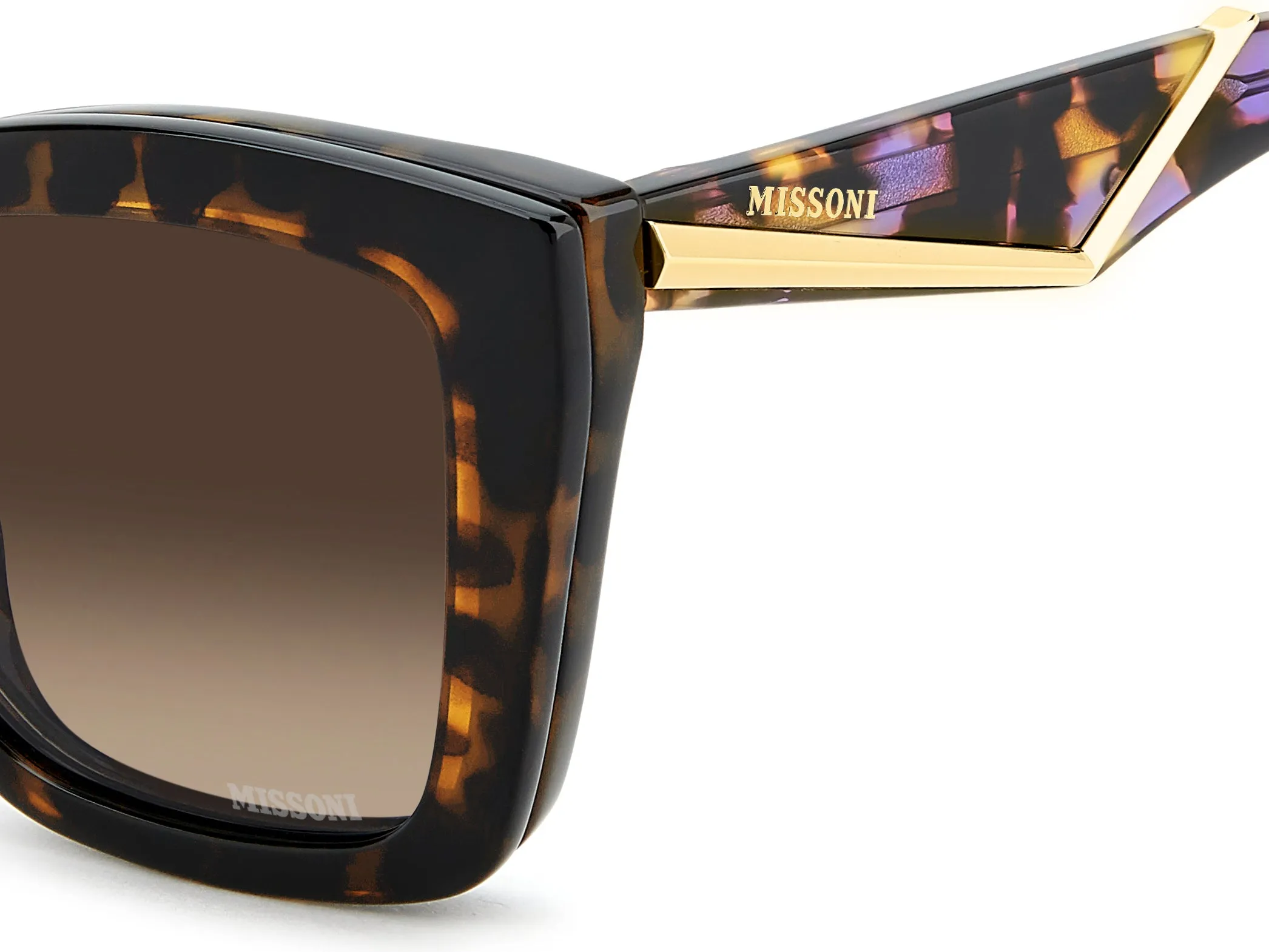 Missoni MIS 0271/C 086/LA Montature da vista Polyamide Havana Marrone Cat Eye Polarizzata Sfumato - immagine 3