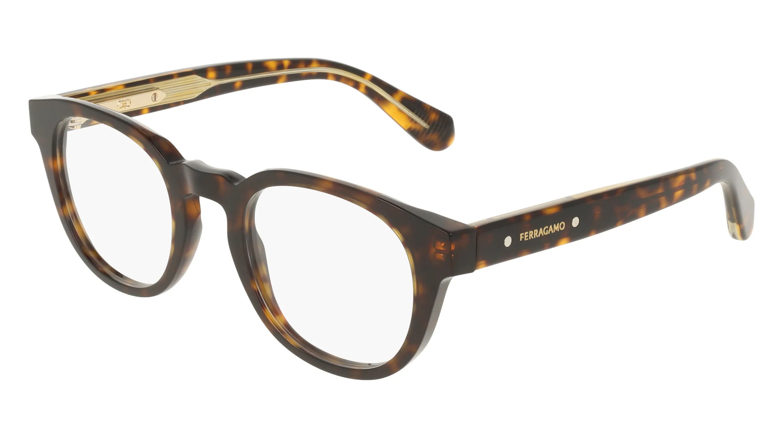 Ferragamo SF3083 242 Montature da vista Acetato Havana Geometrica Normale - immagine 1