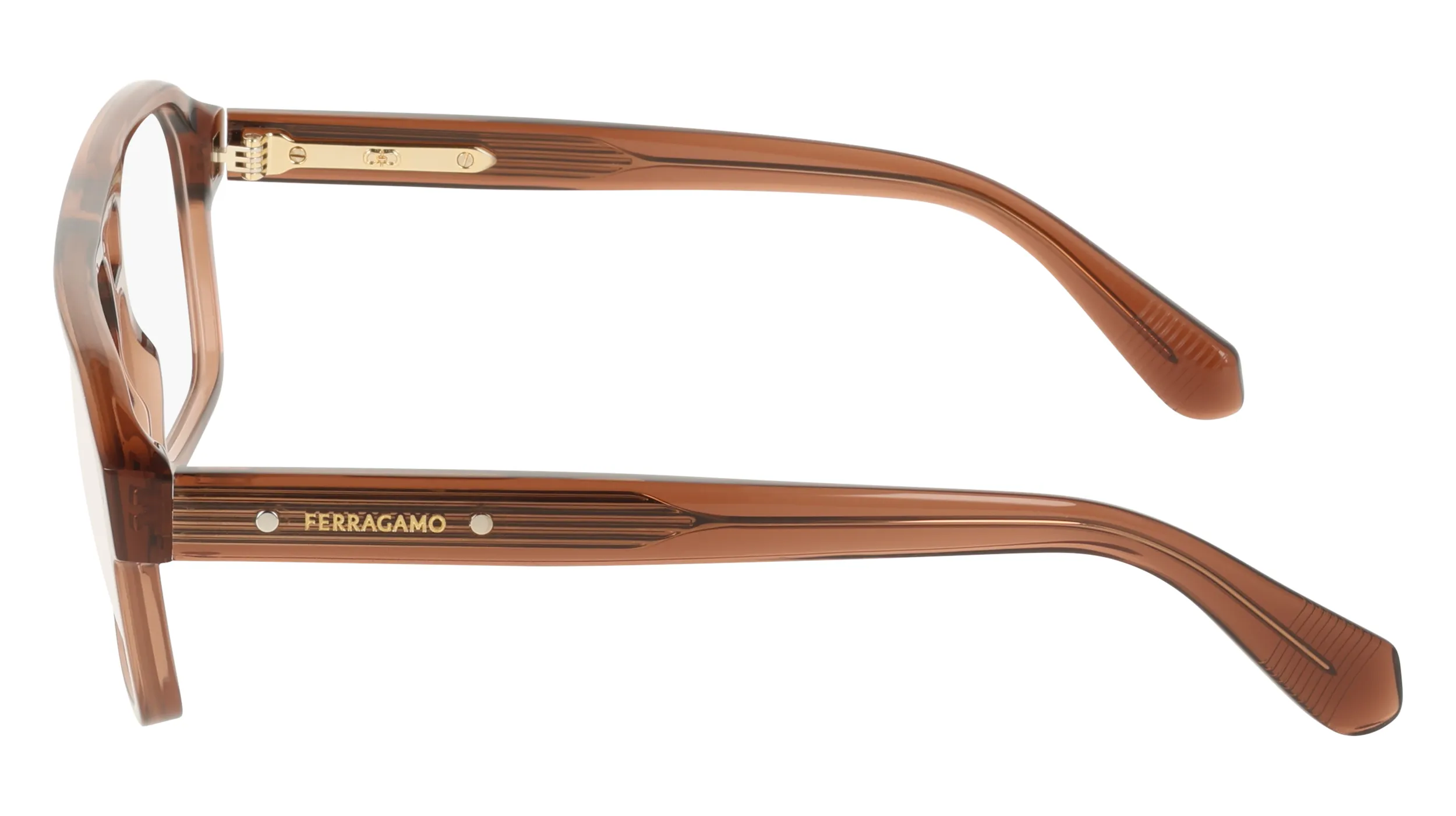Ferragamo SF3085 232 Montature da vista Acetato Marrone Squadrata Normale - immagine 3