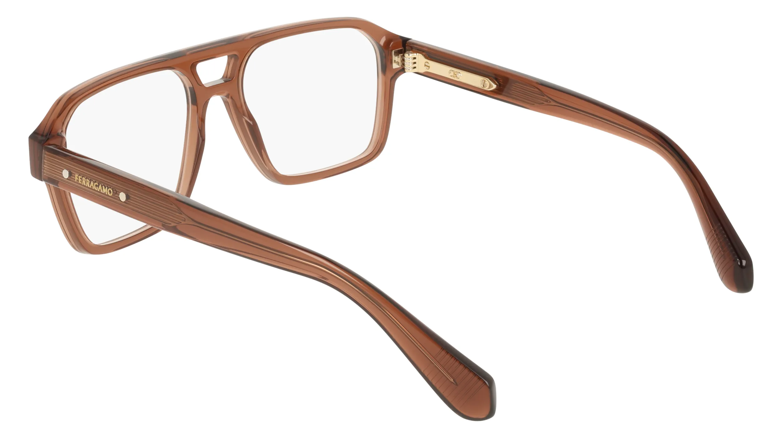 Ferragamo SF3085 232 Montature da vista Acetato Marrone Squadrata Normale - immagine 4