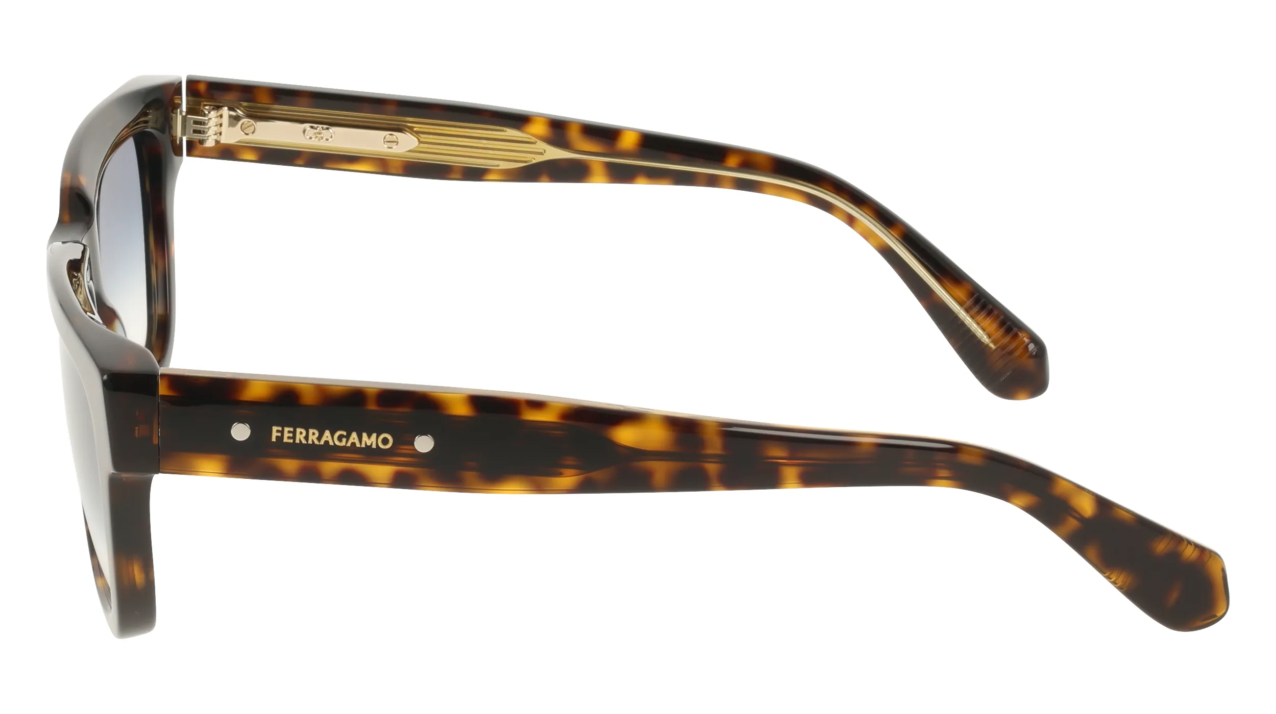 Ferragamo SF2145S 242 Occhiali da sole Acetato Havana Squadrata Normale - immagine 3