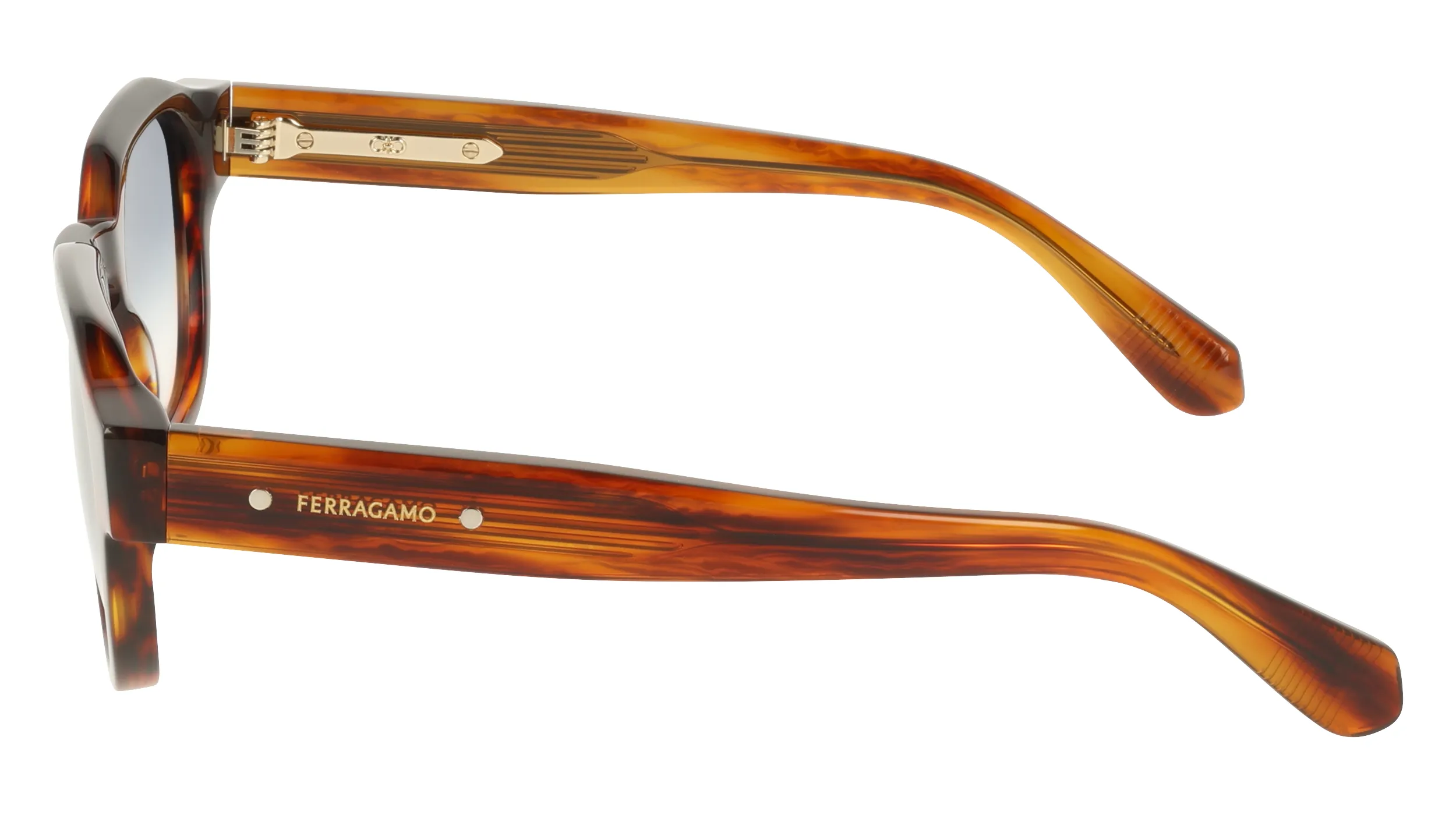 Ferragamo SF2146S 208 Occhiali da sole Acetato Marrone Geometrica Normale - immagine 3
