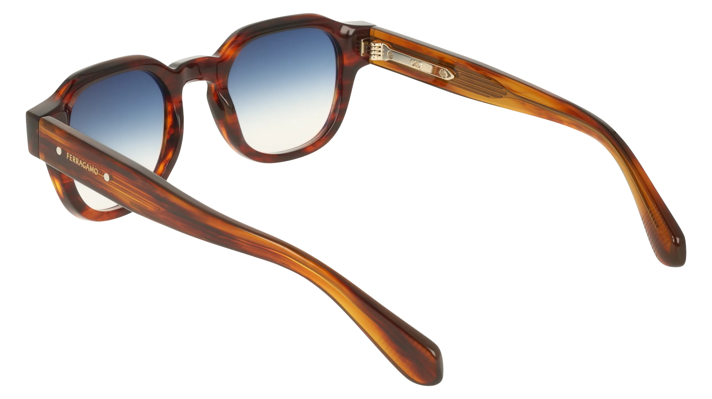 Ferragamo SF2146S 208 Occhiali da sole Acetato Marrone Geometrica Normale - immagine 4
