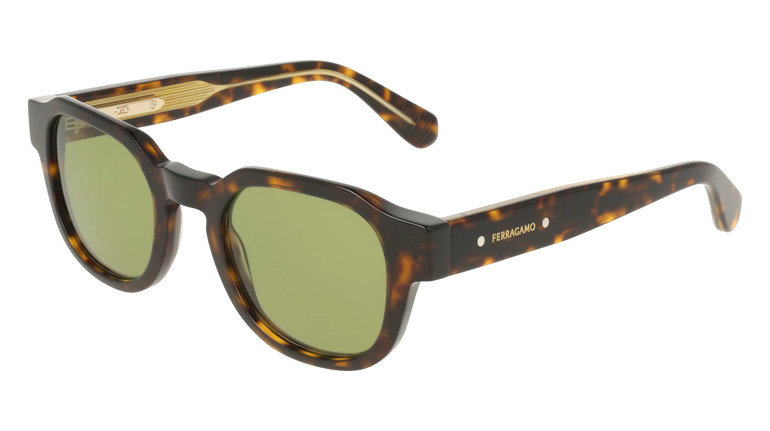 Ferragamo SF2146S 242 Occhiali da sole Acetato Havana Geometrica Normale - immagine 1