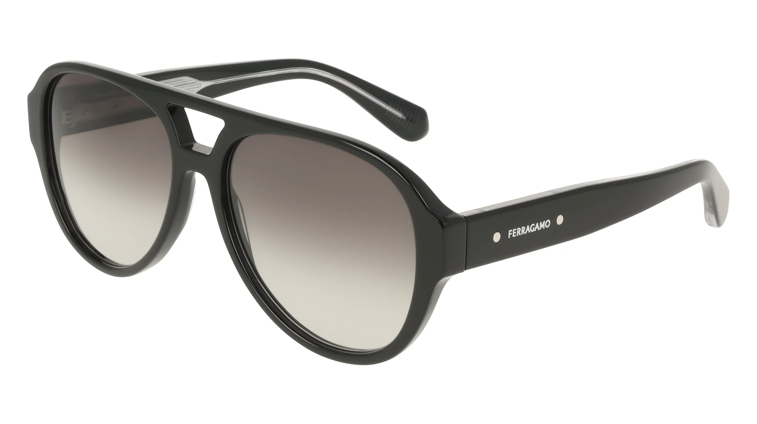 Ferragamo SF2147S 001 Occhiali da sole Acetato Nero Pilot Normale - immagine 1