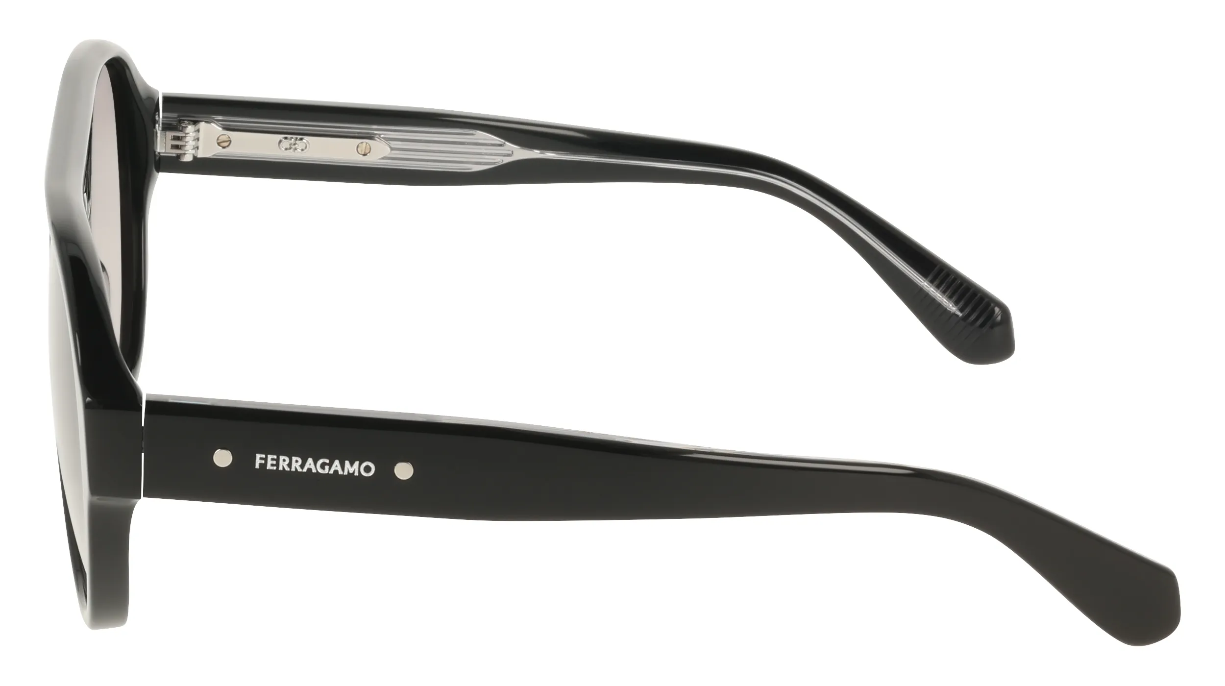 Ferragamo SF2147S 001 Occhiali da sole Acetato Nero Pilot Normale - immagine 3