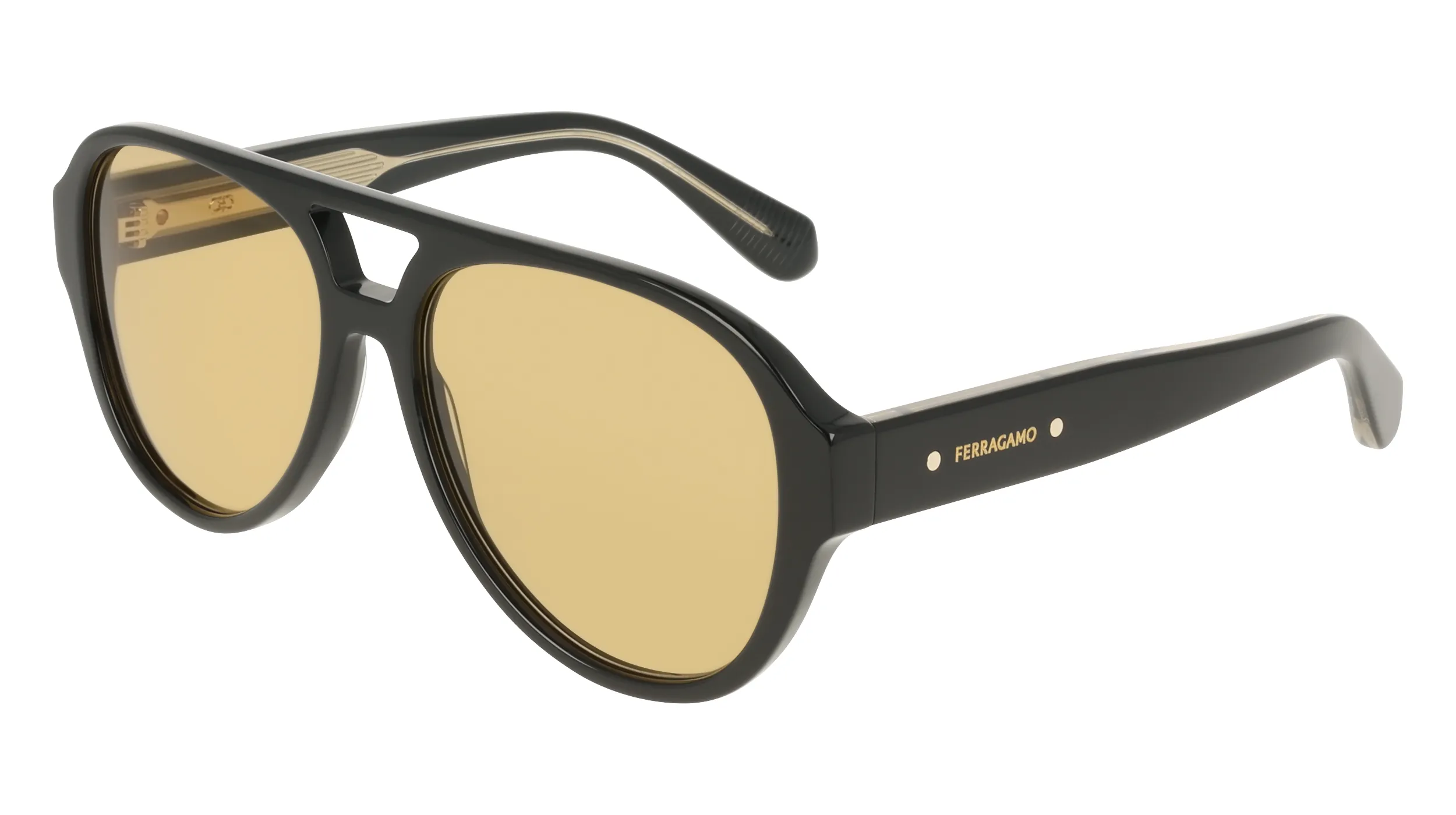 Ferragamo SF2147S 009 Occhiali da sole Acetato Marrone Pilot Normale - immagine 1