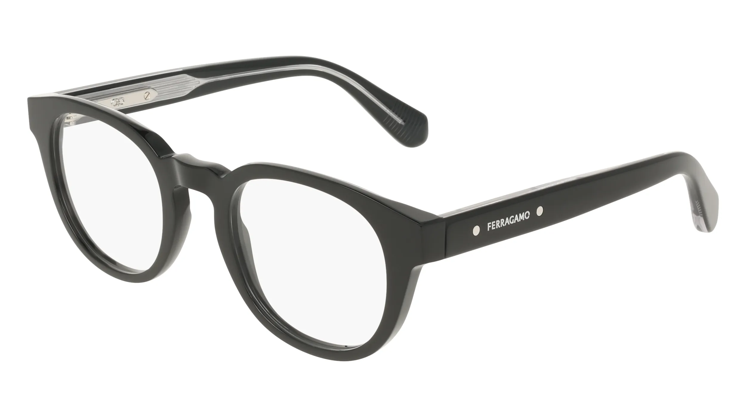 Ferragamo SF3083 001 Montature da vista Acetato Nero Geometrica Normale - immagine 1