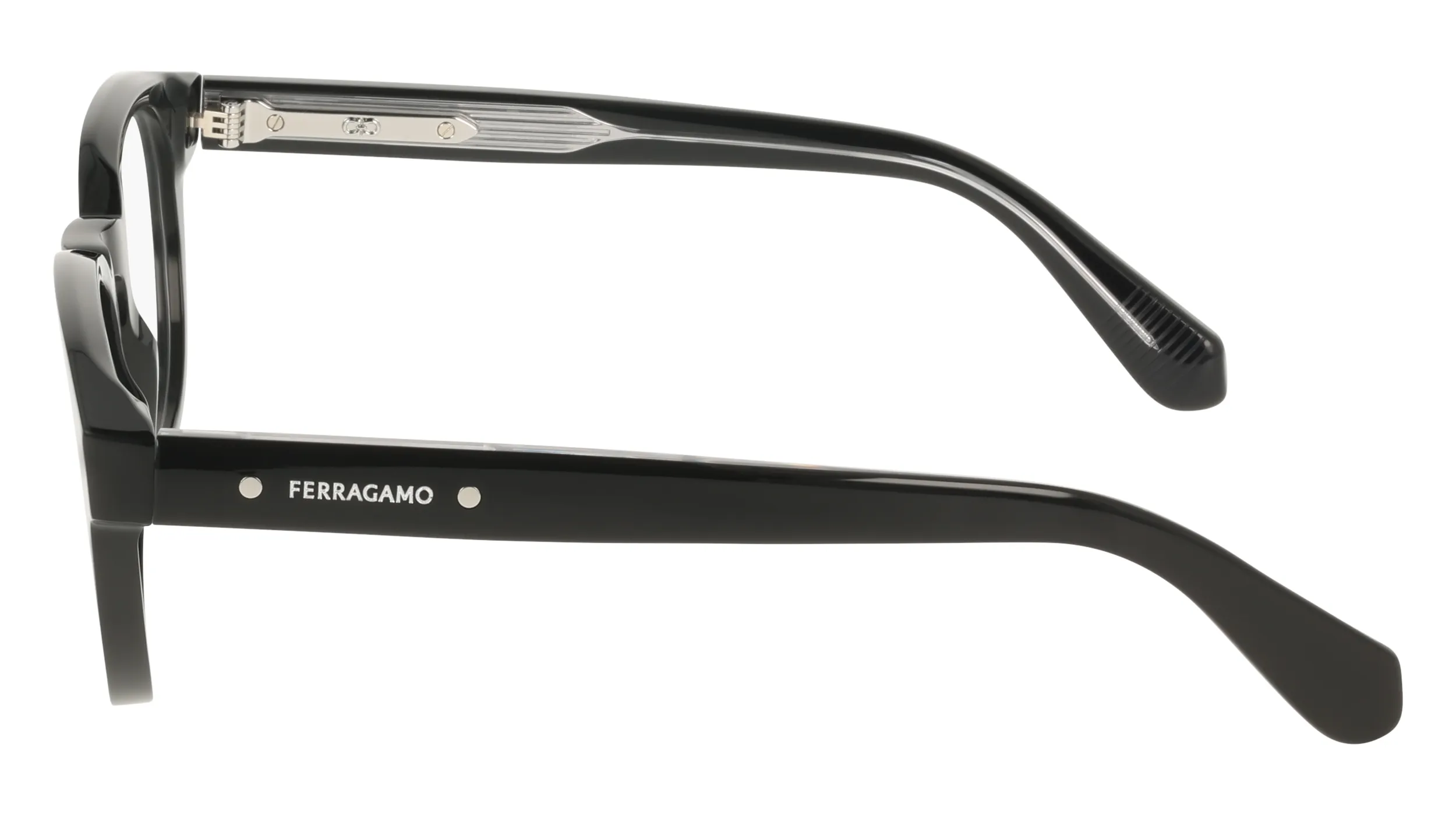 Ferragamo SF3083 001 Montature da vista Acetato Nero Geometrica Normale - immagine 3