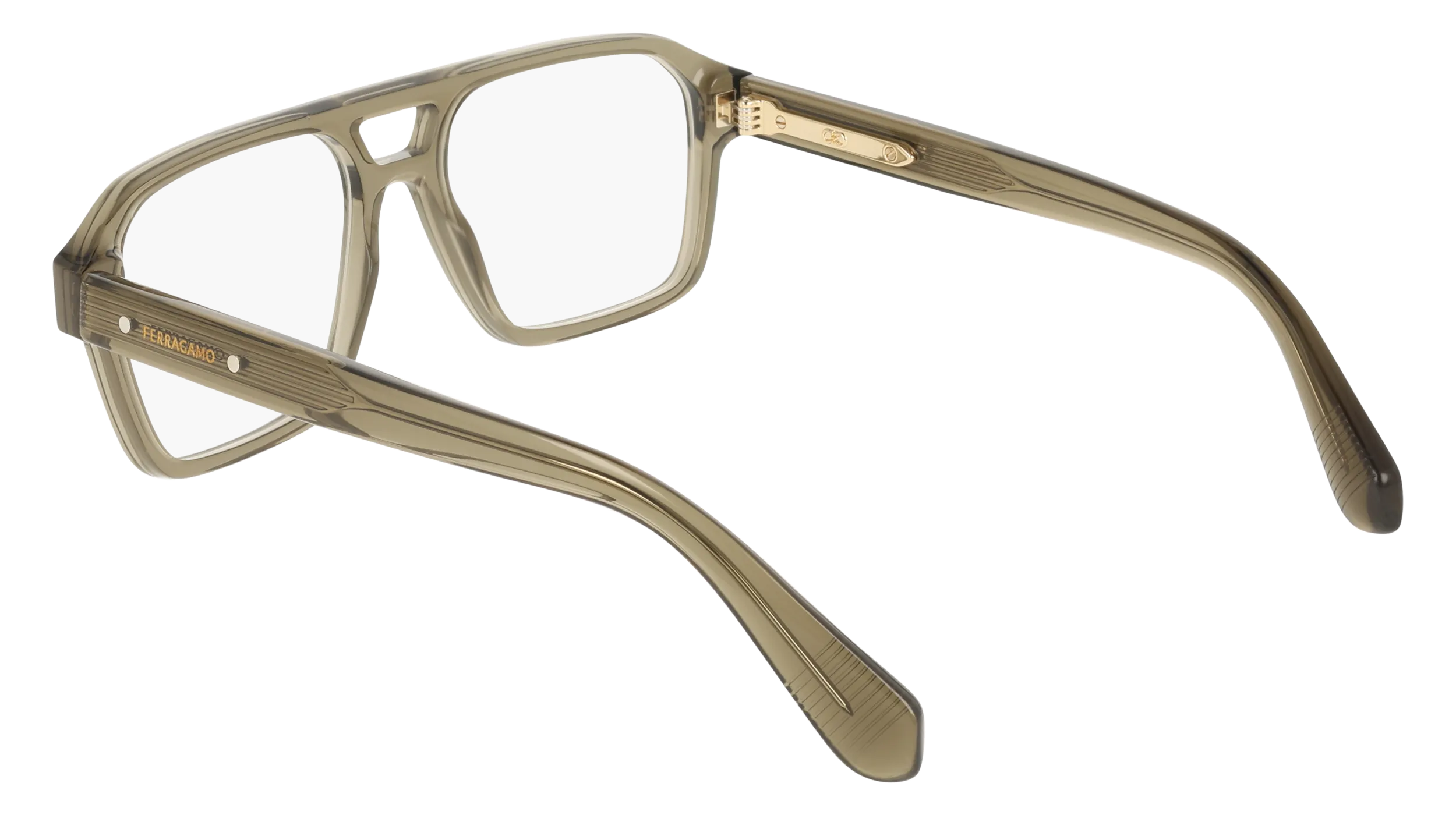 Ferragamo SF3085 320 Montature da vista Acetato Verde Squadrata Normale - immagine 4