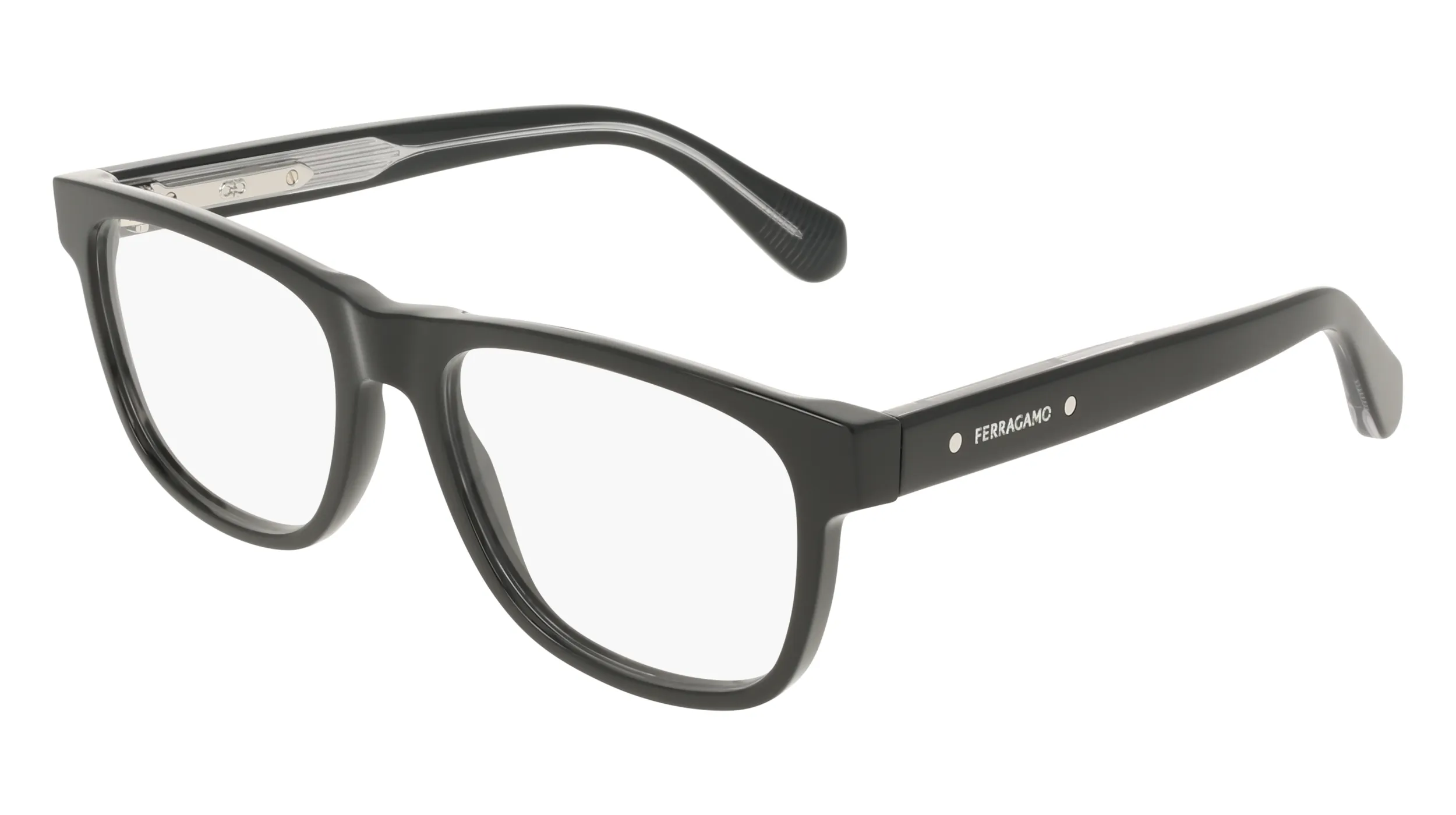 Ferragamo SF3084 001 Montature da vista Acetato Nero Squadrata Normale - immagine 1