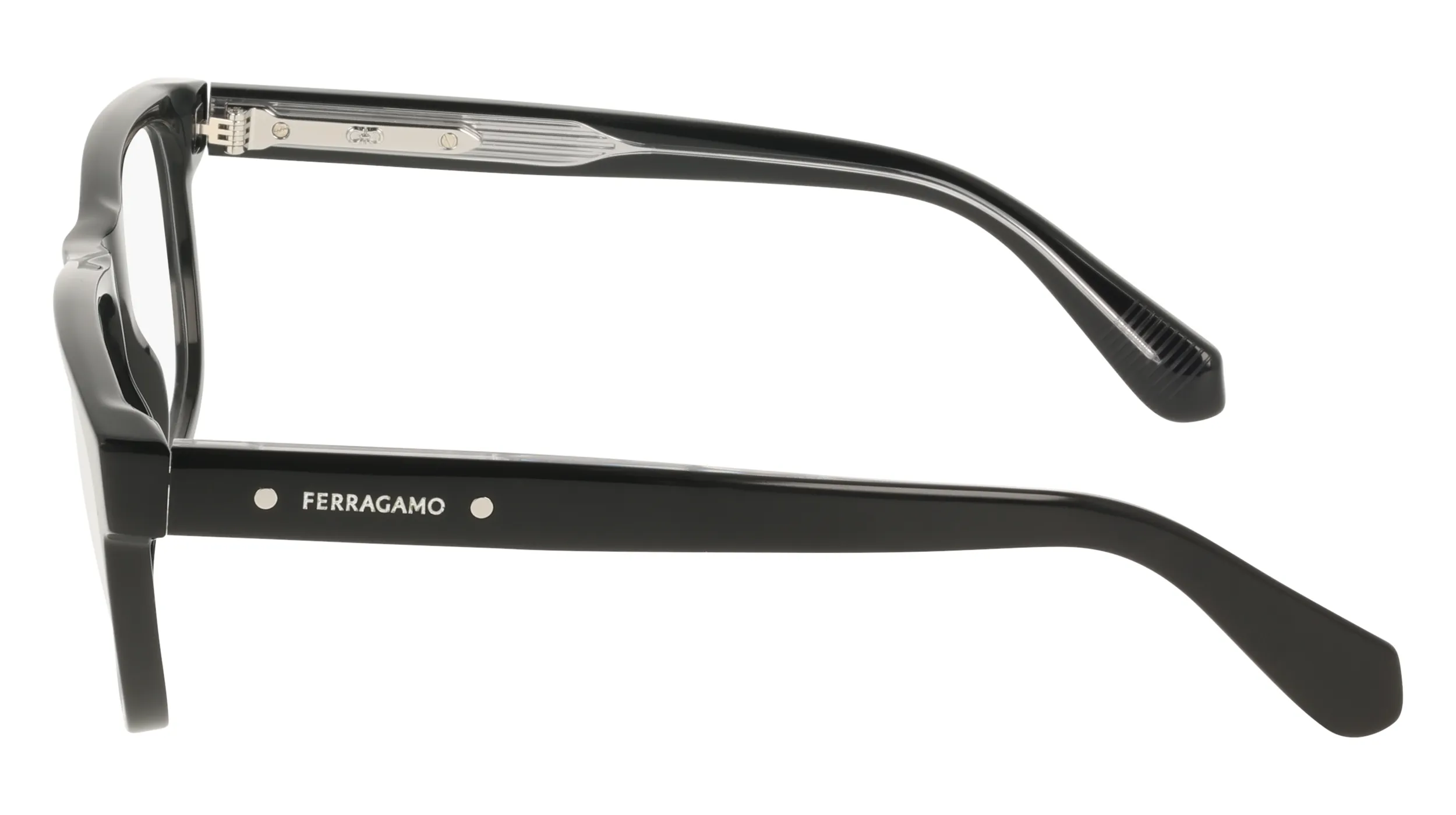 Ferragamo SF3084 001 Montature da vista Acetato Nero Squadrata Normale - immagine 3
