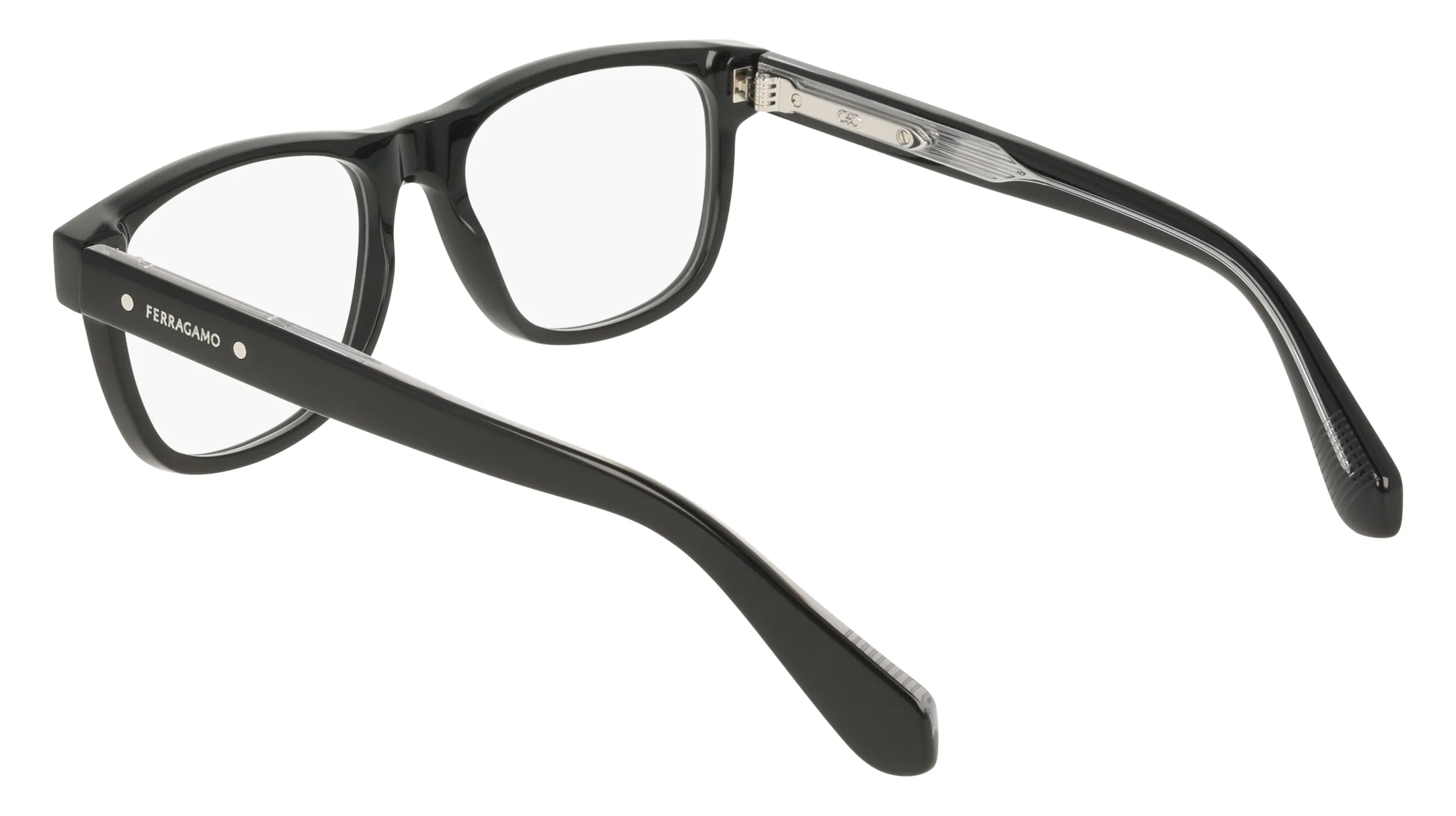 Ferragamo SF3084 001 Montature da vista Acetato Nero Squadrata Normale - immagine 4
