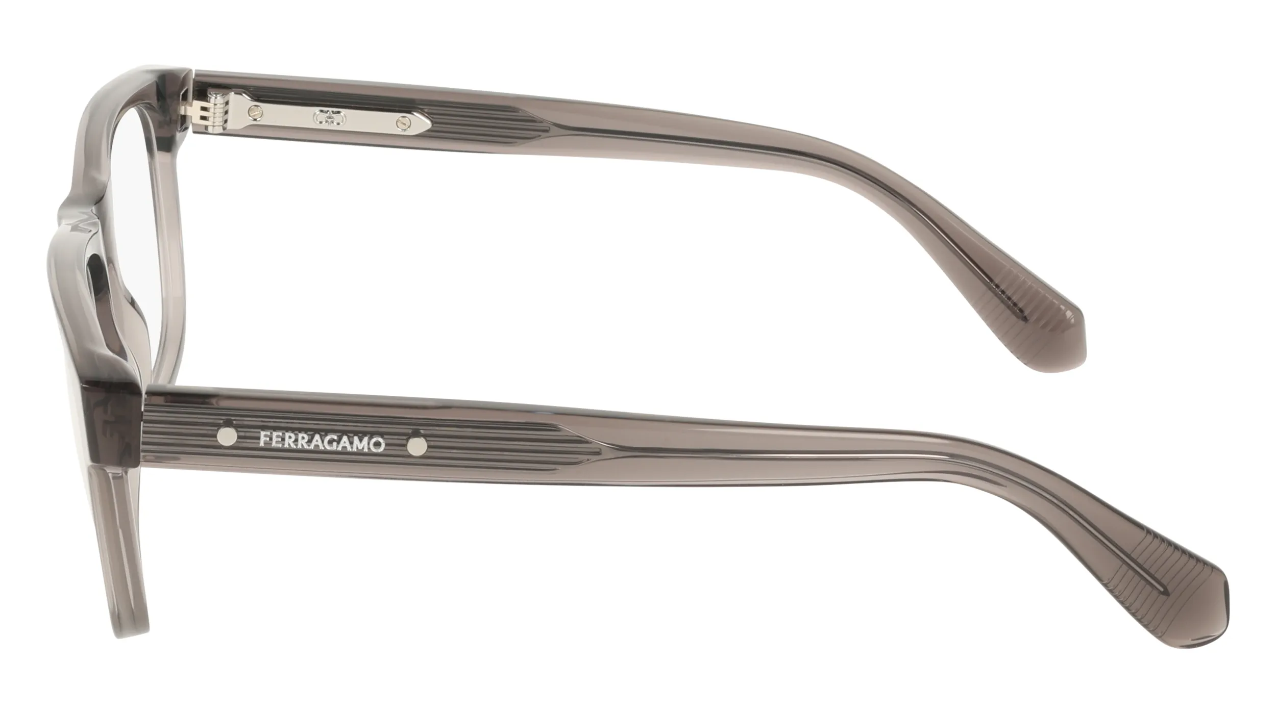 Ferragamo SF3084 020 Montature da vista Acetato Grigio Squadrata Normale - immagine 3