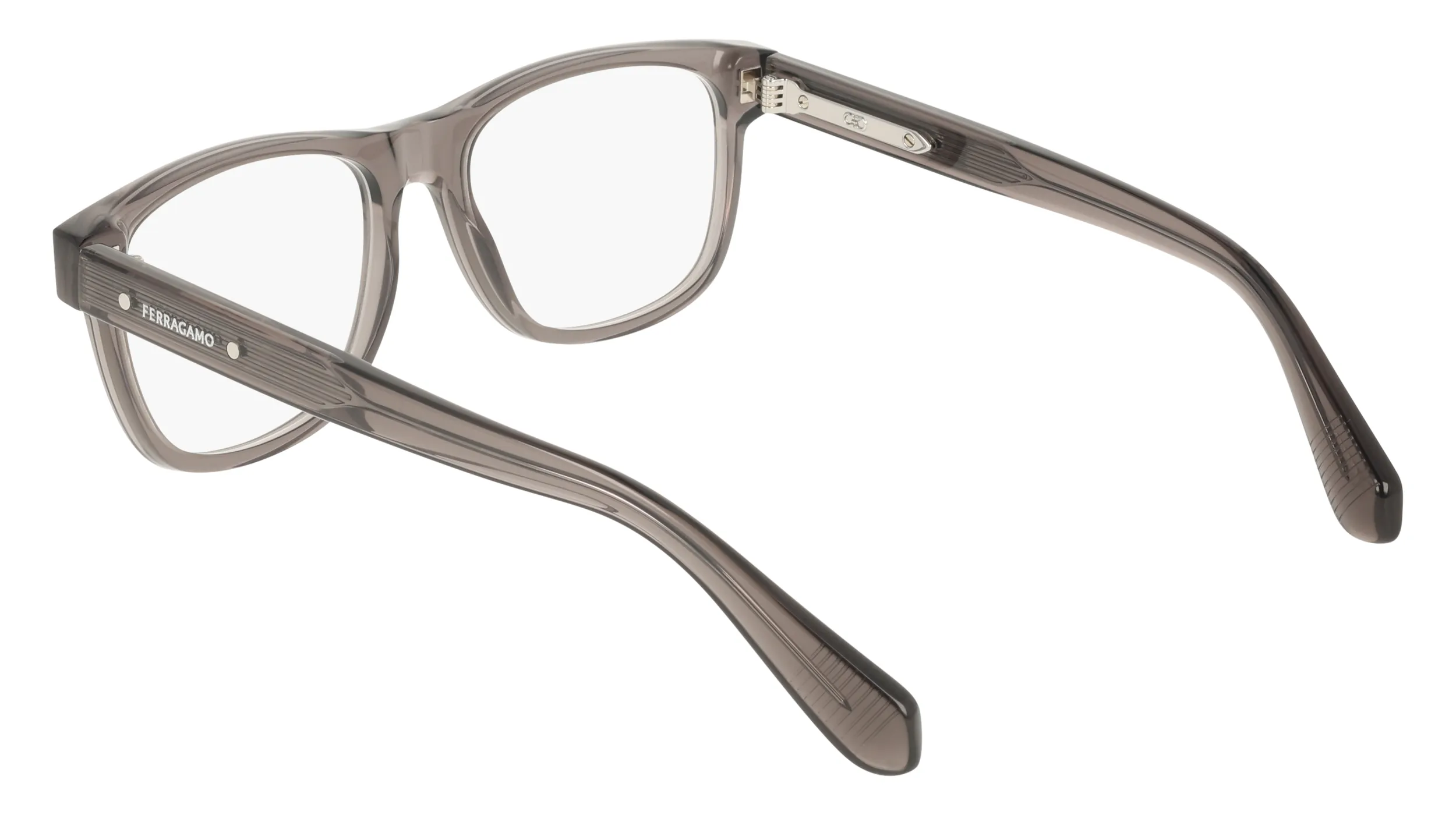 Ferragamo SF3084 020 Montature da vista Acetato Grigio Squadrata Normale - immagine 4