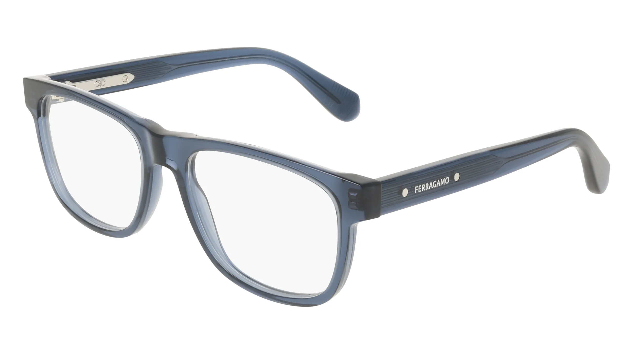 Ferragamo SF3084 432 Montature da vista Acetato Blu Squadrata Normale - immagine 1