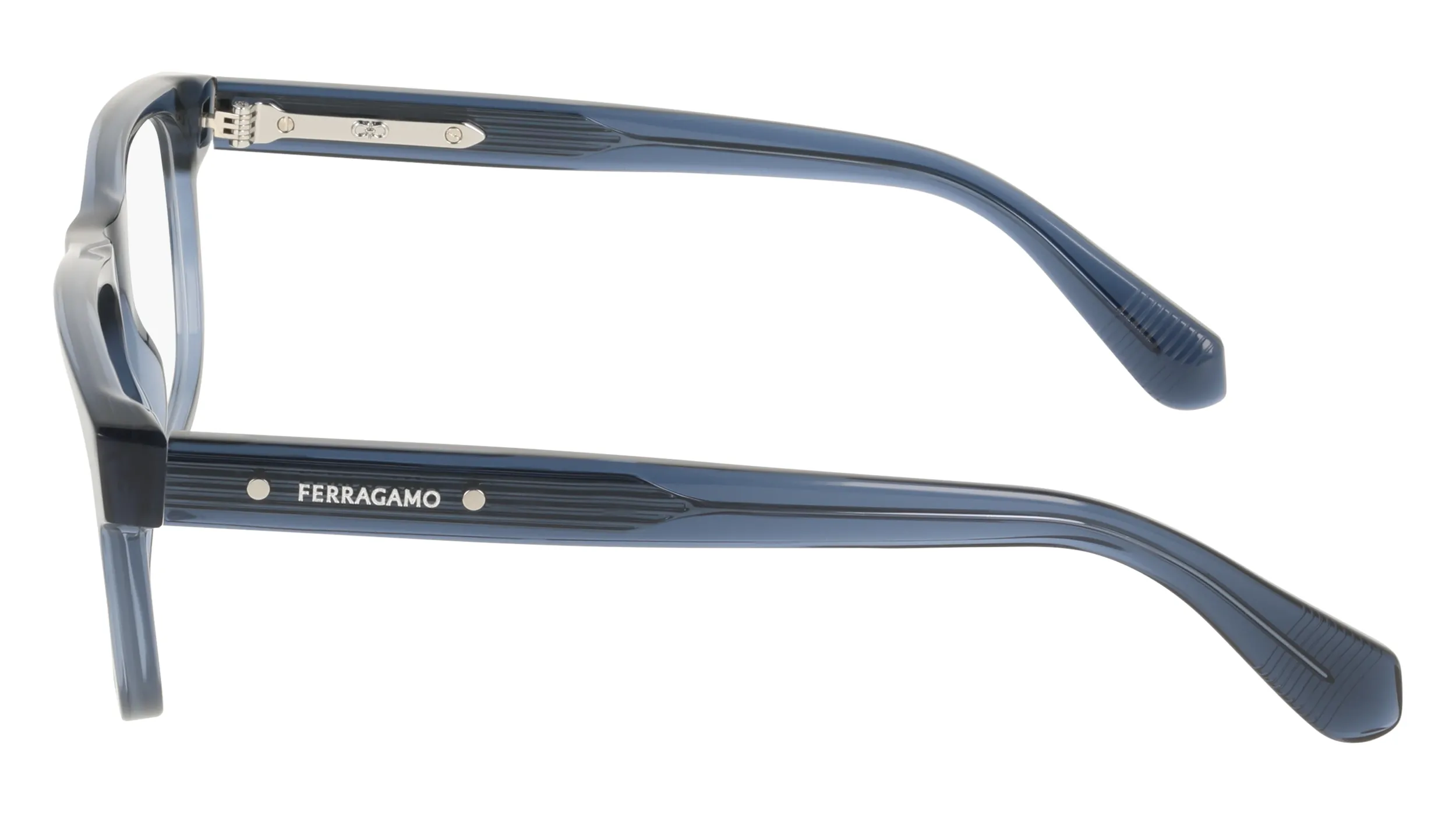 Ferragamo SF3084 432 Montature da vista Acetato Blu Squadrata Normale - immagine 3