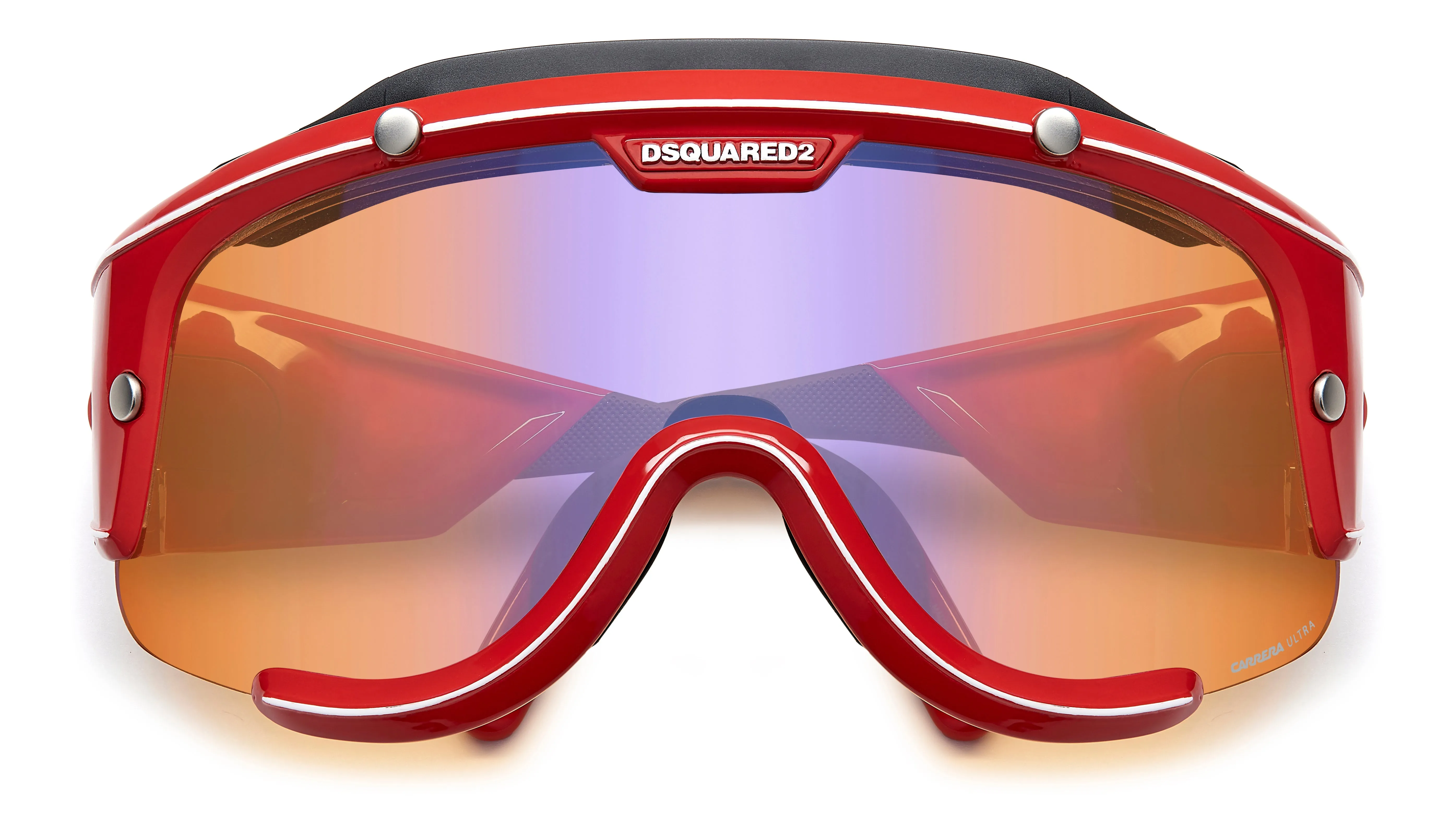 Dsquared2 D2SPEED C9A/FS Occhiali da sole Polyamide Rosso Arancione Maschera Normale Specchiato - immagine 2