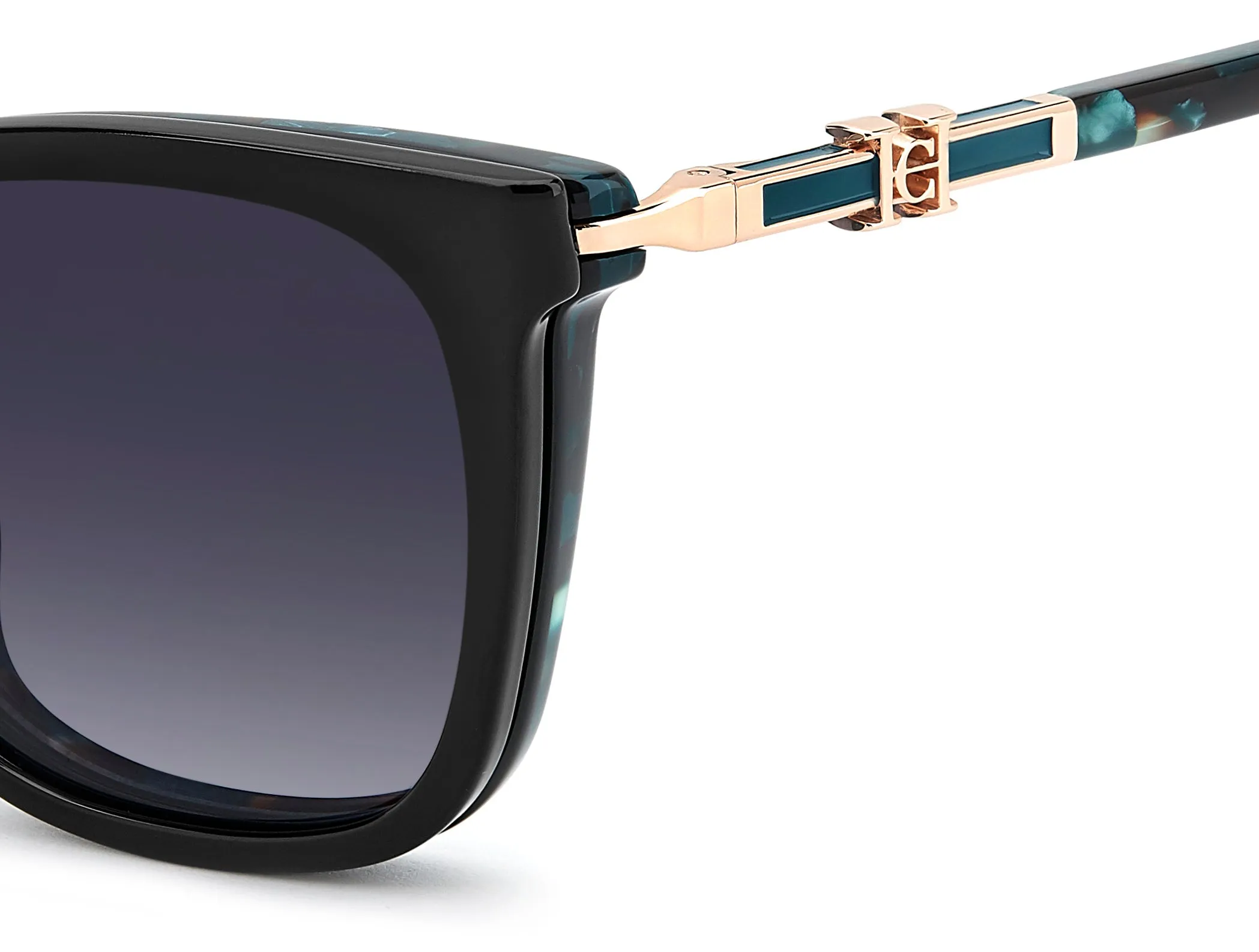 Carolina Herrera HER 0422/G/C G8J/WJ Montature da vista Acetato Nero Grigio Squadrata Polarizzata Sfumato - immagine 4