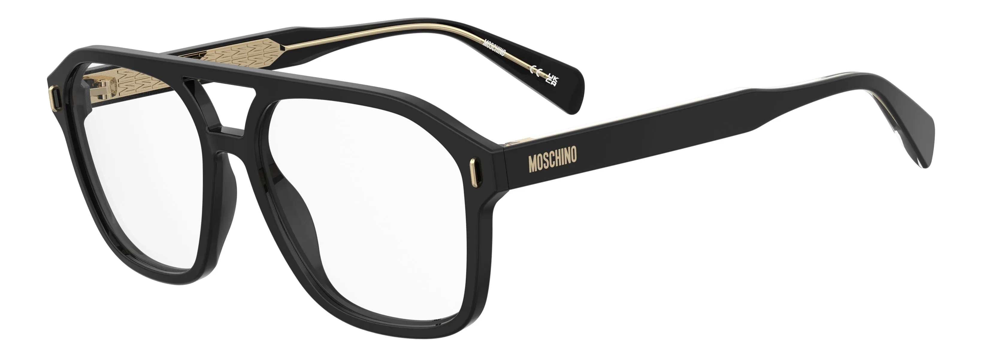 Moschino MOS670 807 Montature da vista Acetato Nero Squadrata Normale - immagine 1