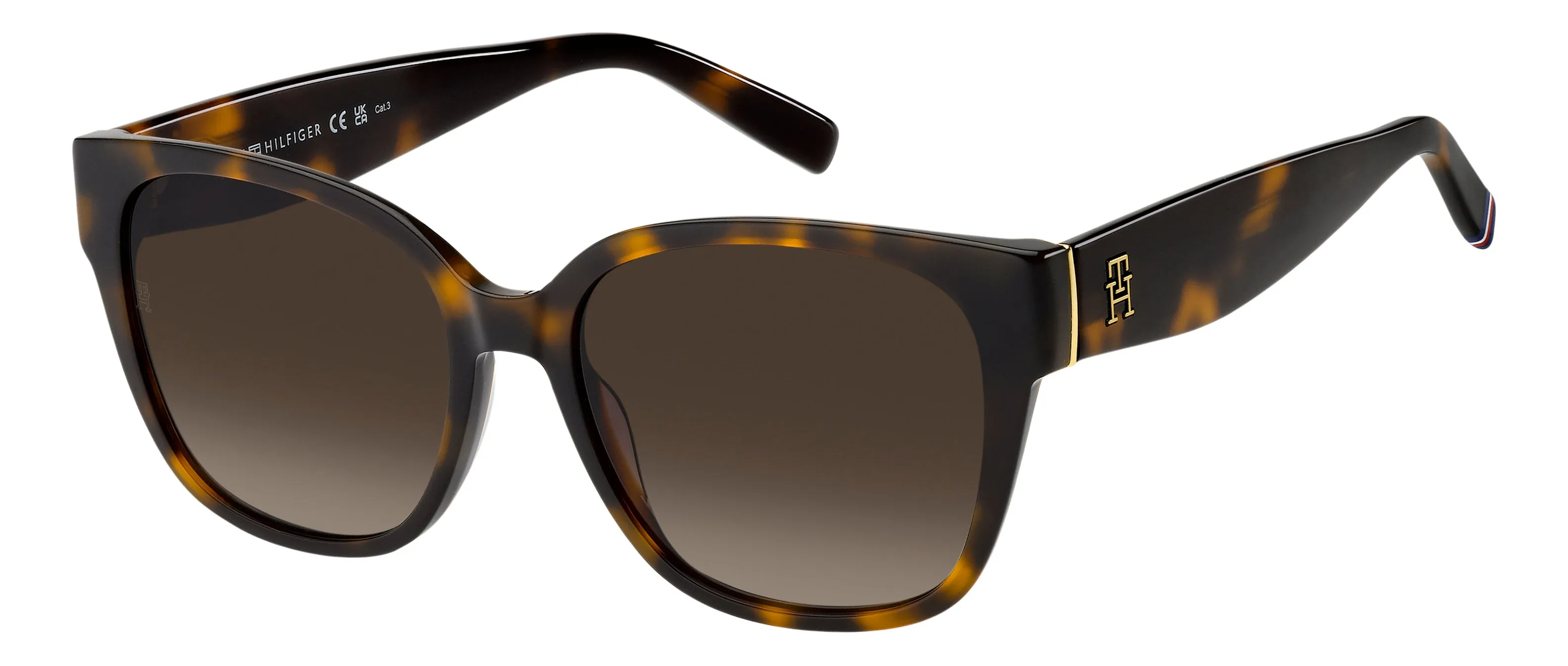 Tommy Hilfiger TH 2398/S 05L/HA Occhiali da sole Acetato Havana Marrone Squadrata Normale Sfumato - immagine 1