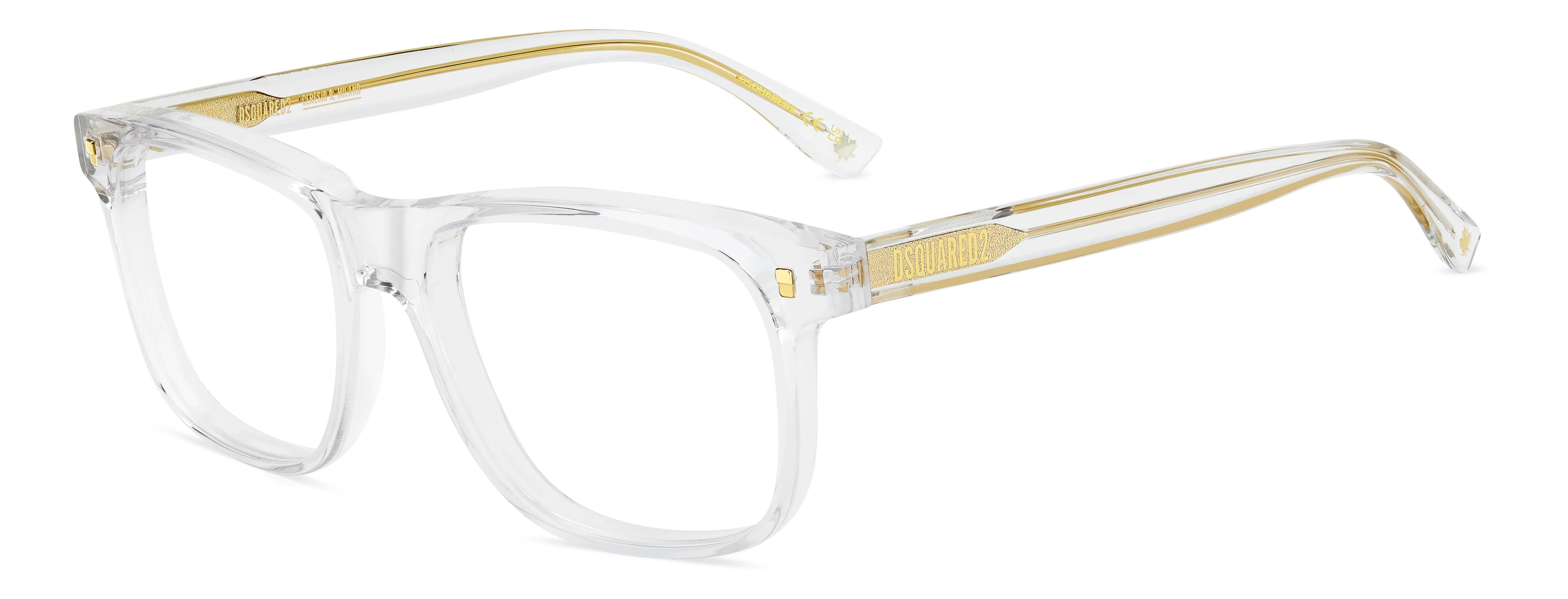 Dsquared2 D2 0224 900 Montature da vista Acetato Trasparente Squadrata Normale - immagine 1