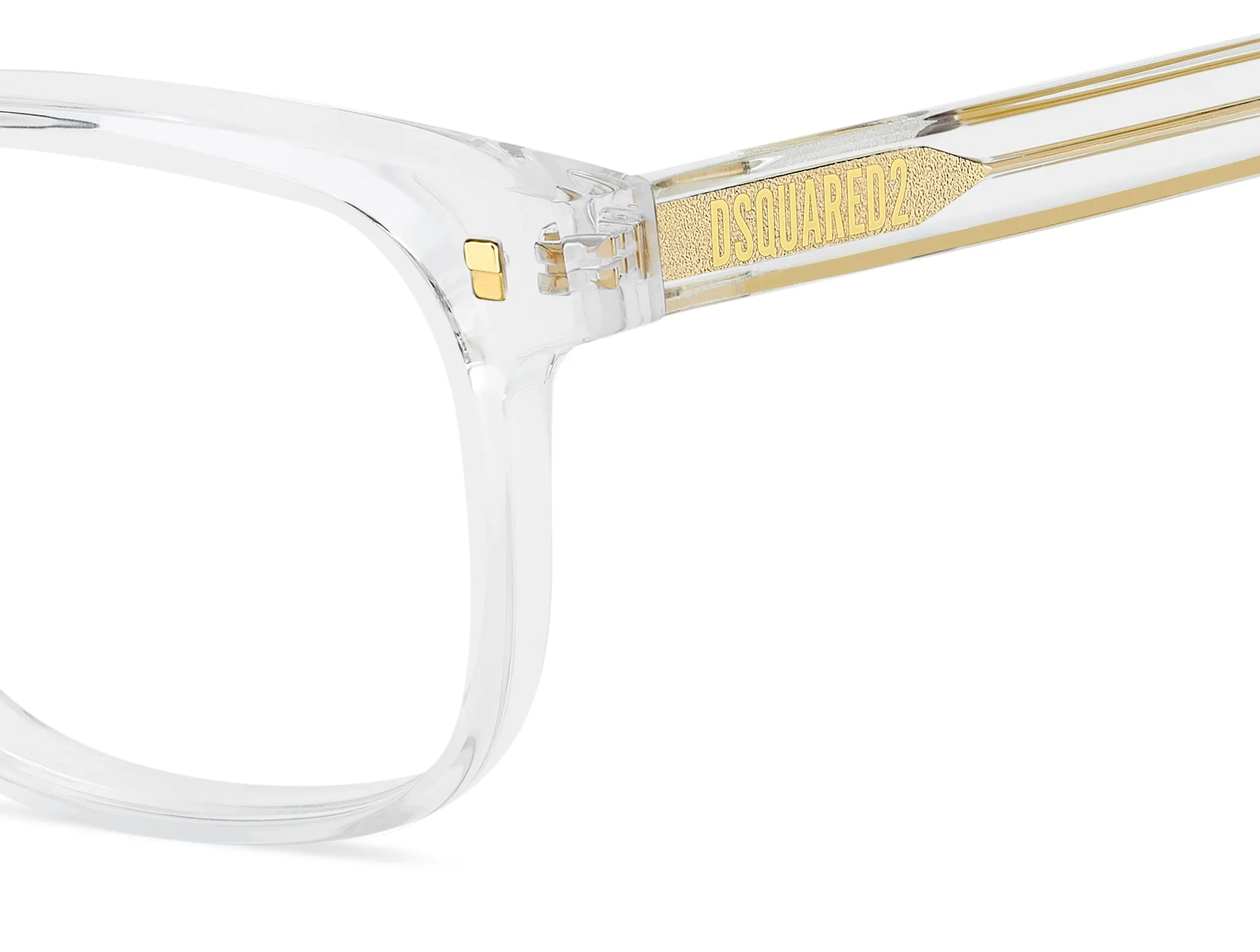 Dsquared2 D2 0224 900 Montature da vista Acetato Trasparente Squadrata Normale - immagine 3