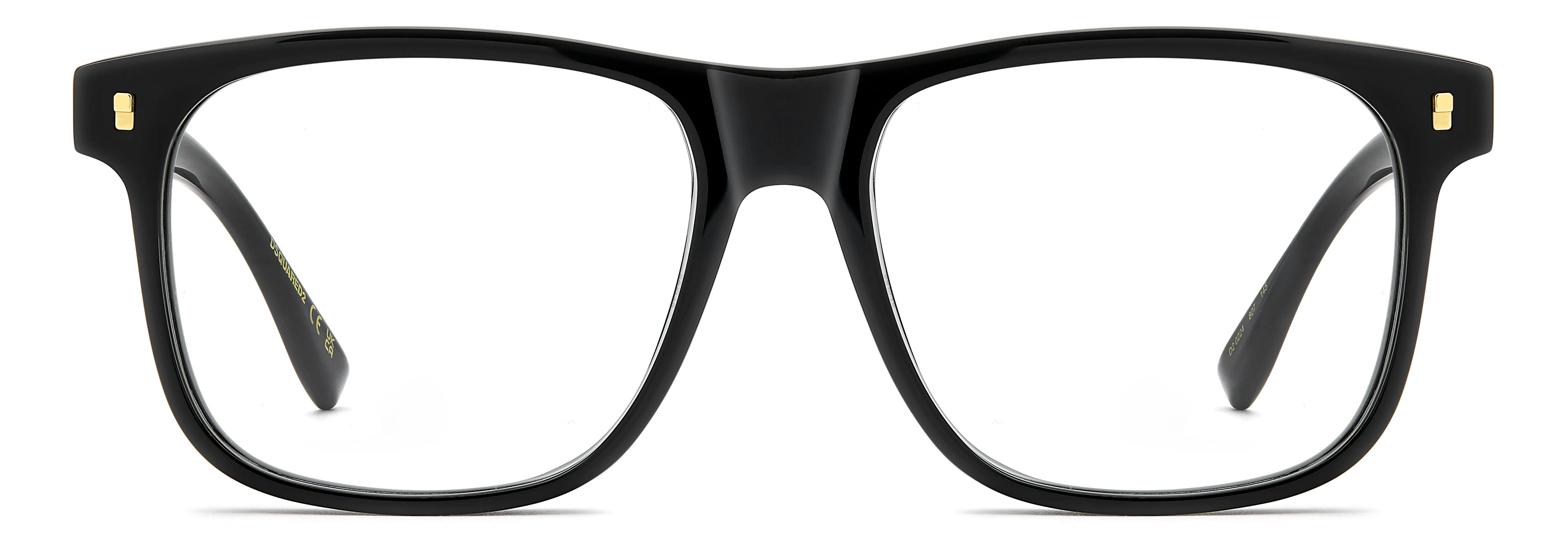 Dsquared2 D2 0224 807 Montature da vista Acetato Nero Squadrata Normale - immagine 2