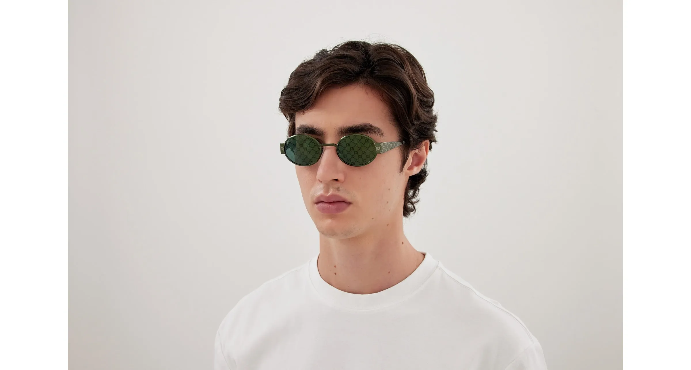 Gucci GG1854S 003 Occhiali da sole Metallo Verde Verde Rotonda - immagine 4