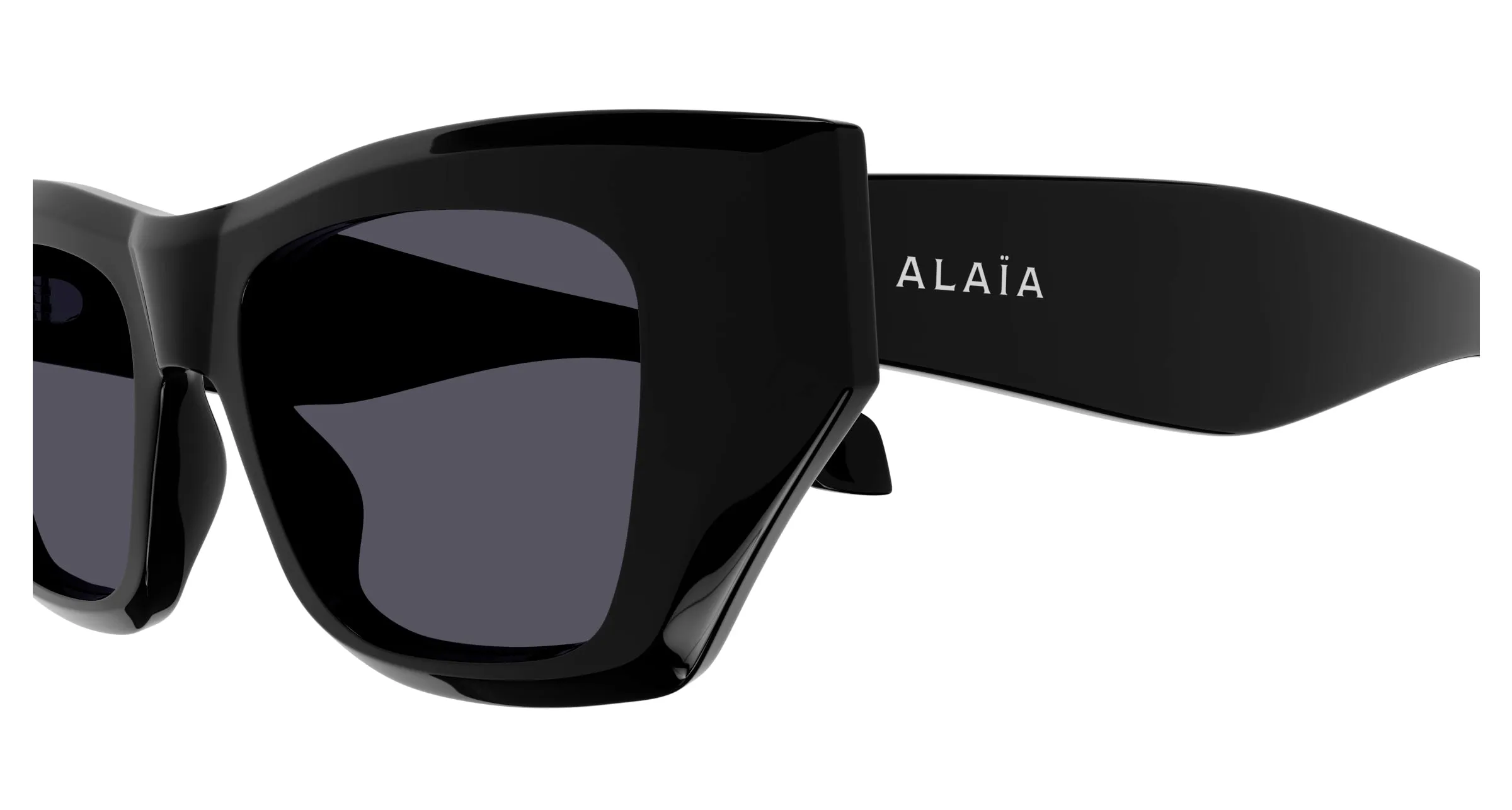 AZZEDINE ALAÏA AA0074S 001 Occhiali da sole Acetato Nero Fumo Squadrata - immagine 3