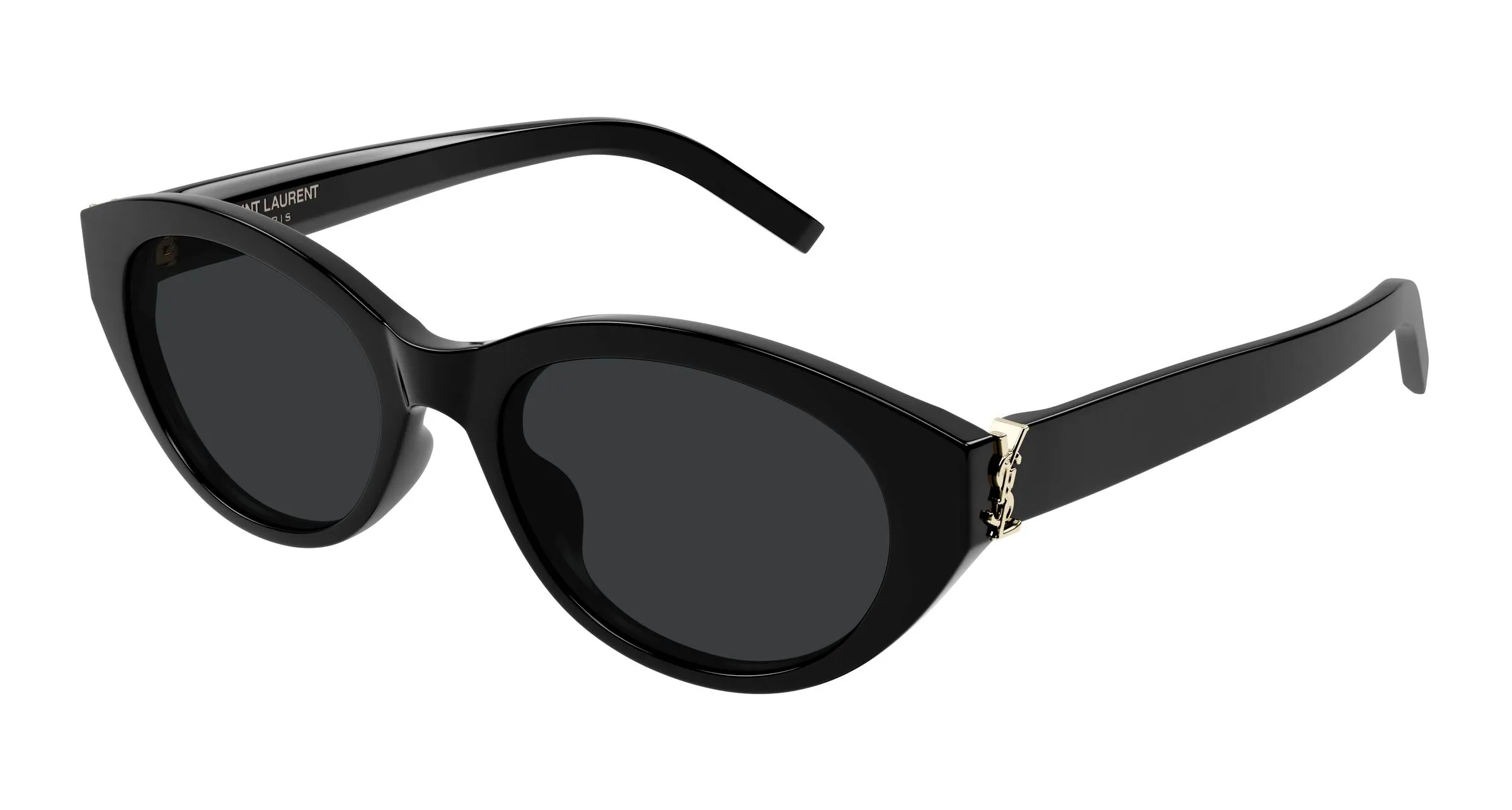 SAINT LAURENT SL M148/F 001 Occhiali da sole Acetato Nero Nero Rotonda - immagine 1
