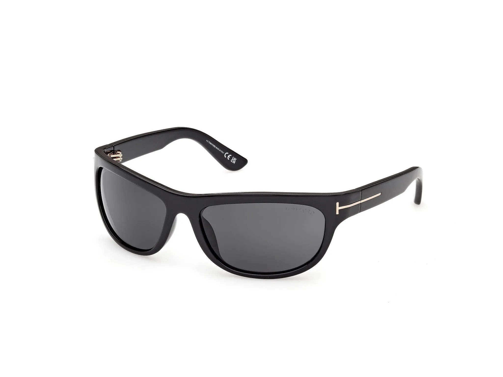 TOM FORD FT1363 ANDERS-02 01A Occhiali da sole Iniettato Nero Fumo Squadrata Normale - immagine 1