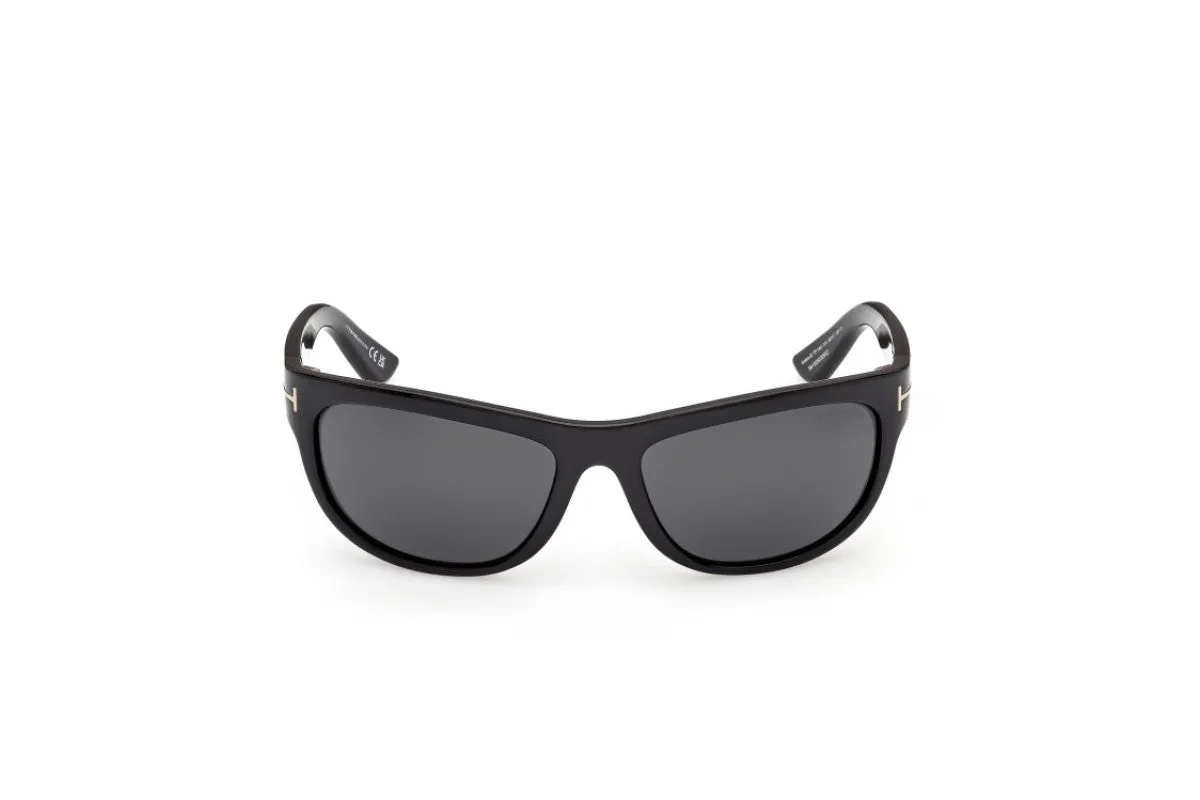 TOM FORD FT1363 ANDERS-02 01A Occhiali da sole Iniettato Nero Fumo Squadrata Normale - immagine 2