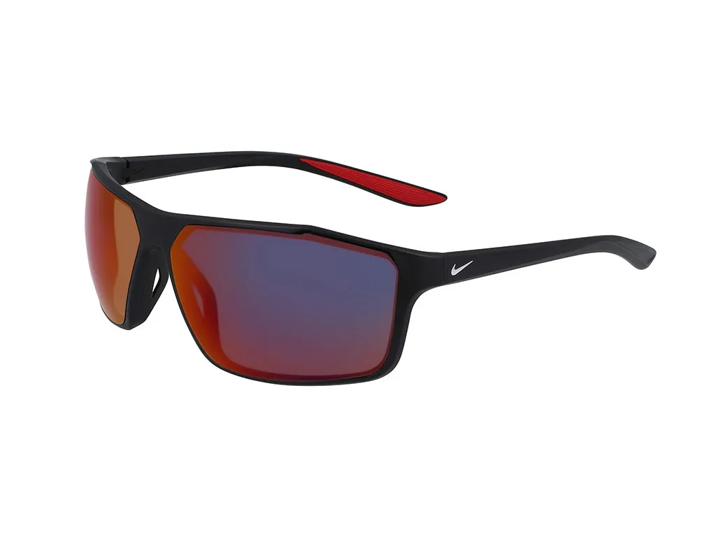 Nike NIKE WINDSTORM E CW4673 010 Occhiali da sole Plastica Nero Rosso Avvolgente Normale - immagine 1