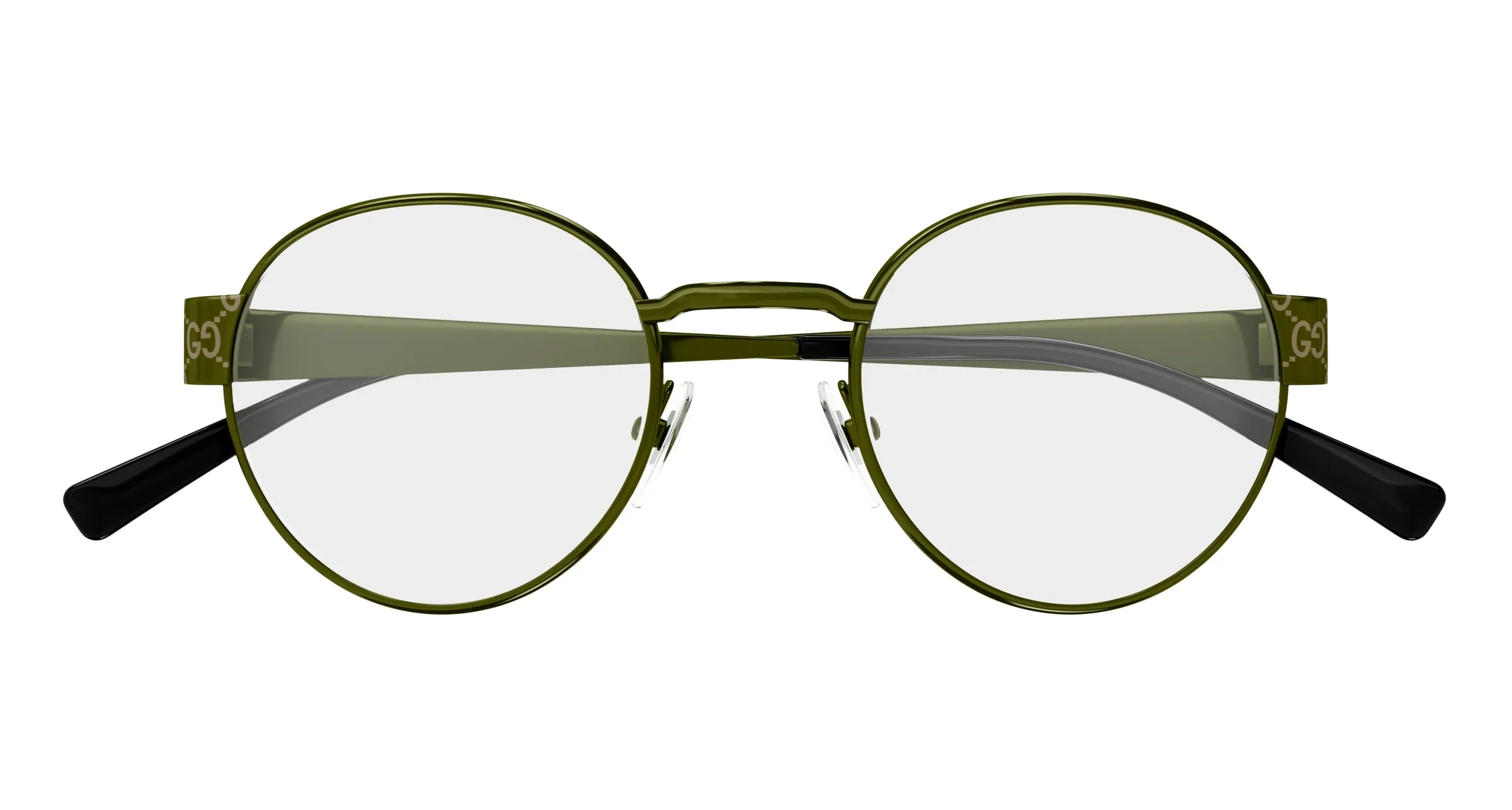 Gucci GG1855O 003 Montature da vista Metallo Verde Trasparente Rotonda - immagine 2