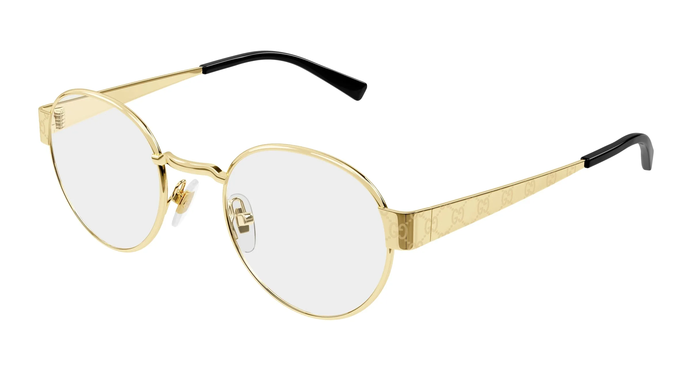 Gucci GG1855O 001 Montature da vista Metallo Oro Trasparente Rotonda - immagine 1