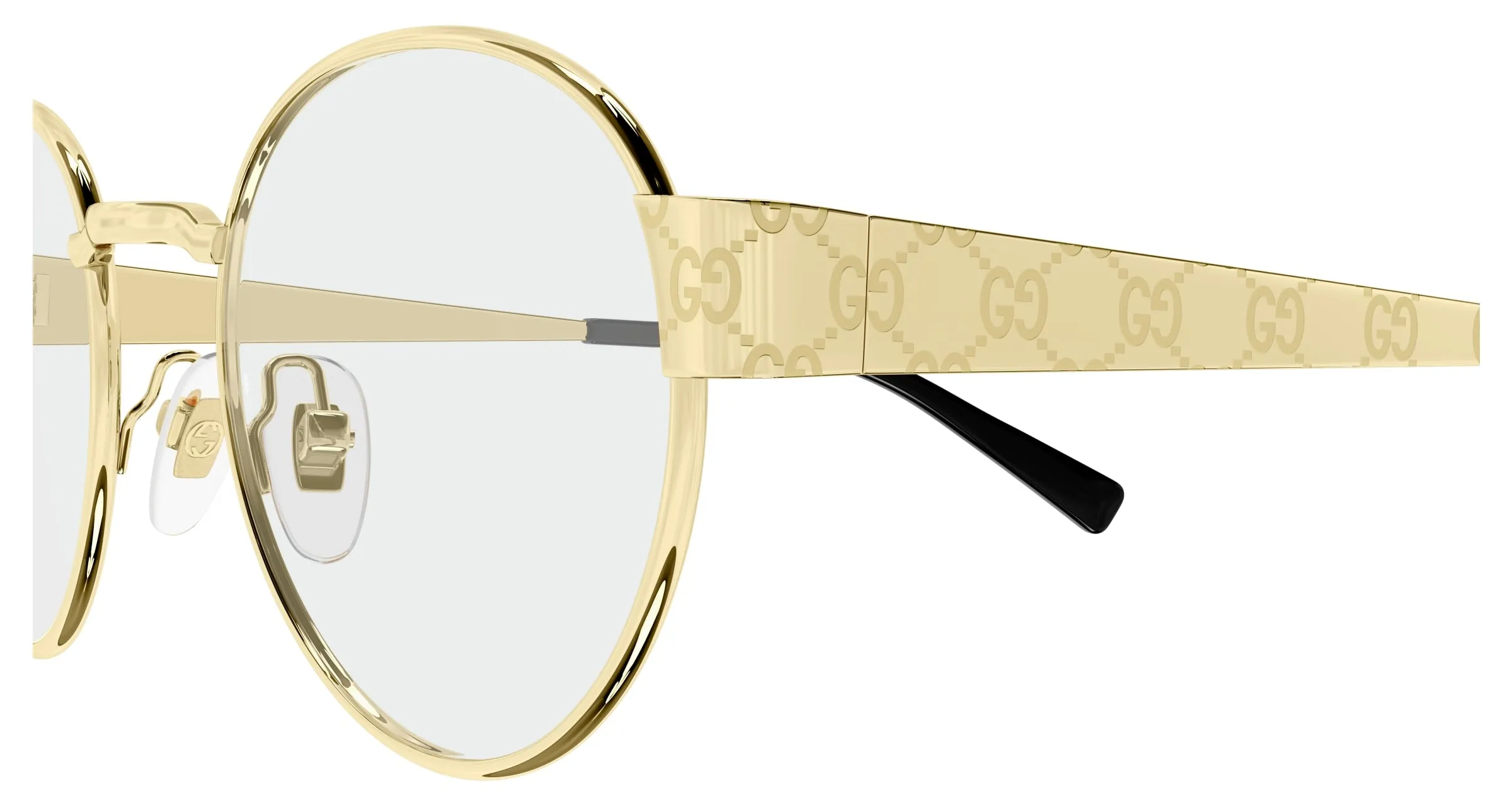 Gucci GG1855O 001 Montature da vista Metallo Oro Trasparente Rotonda - immagine 3