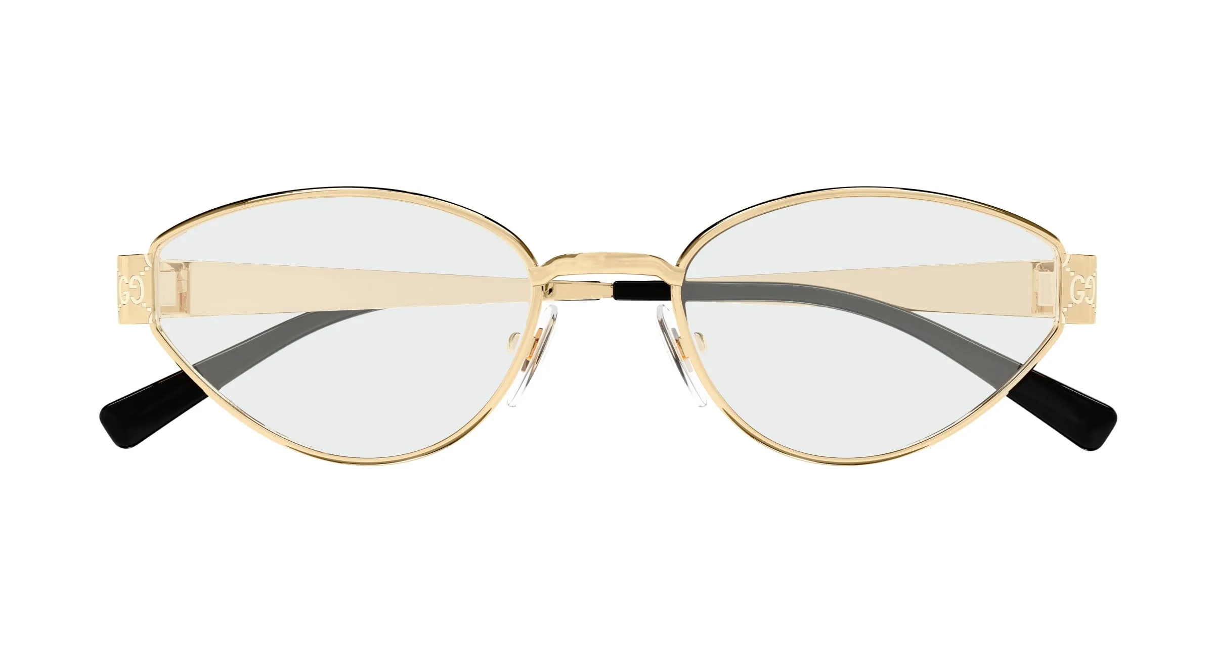 Gucci GG1853O 001 Montature da vista Metallo Oro Trasparente Geometrica - immagine 2
