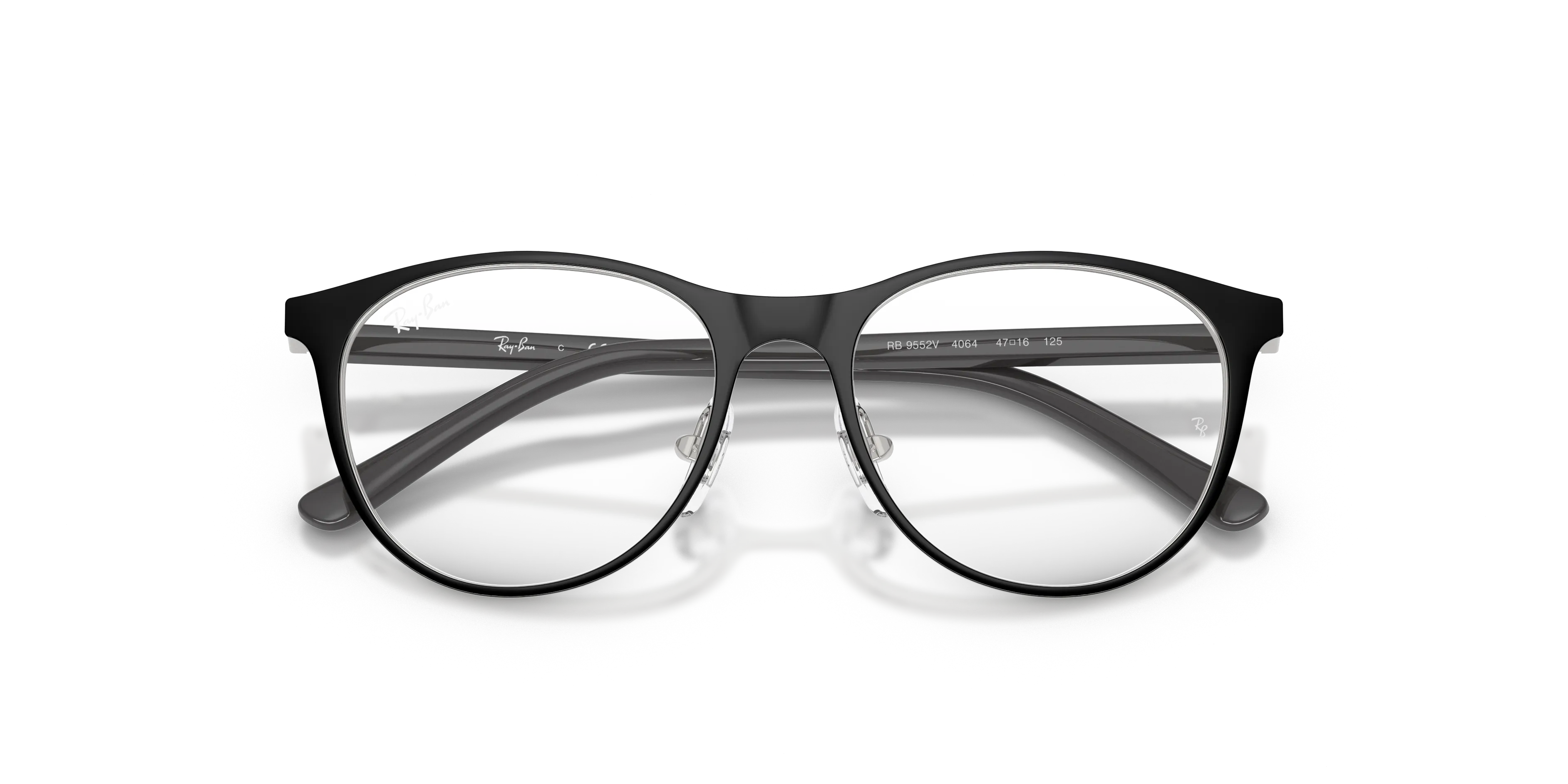 Ray - Ban RY9552V 4064 Montature da vista Metallo Nero Trasparente Pantos Normale - immagine 2
