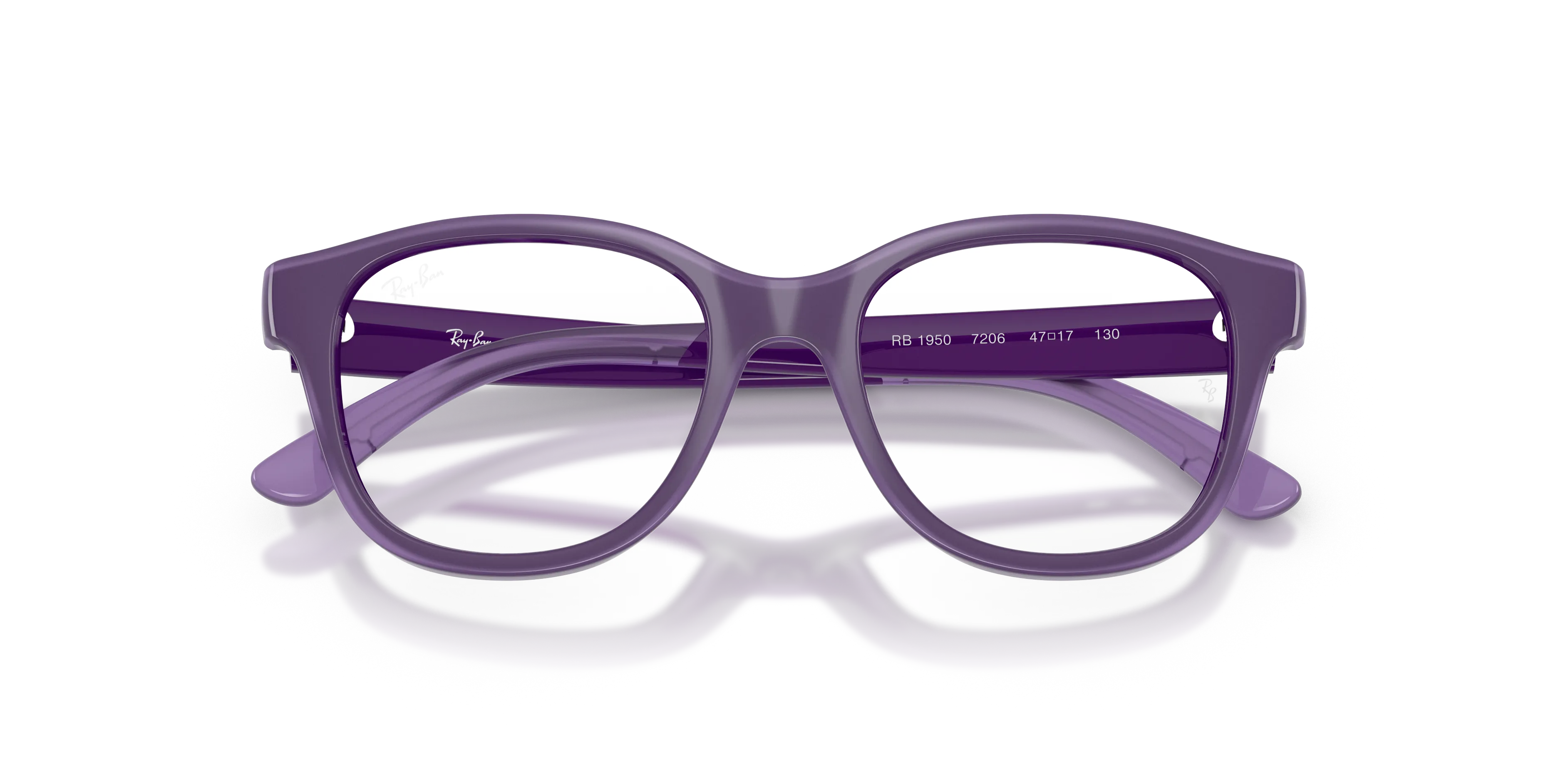 Ray - Ban RY1950 7206 Montature da vista Iniettato Viola Trasparente Squadrata Normale - immagine 2