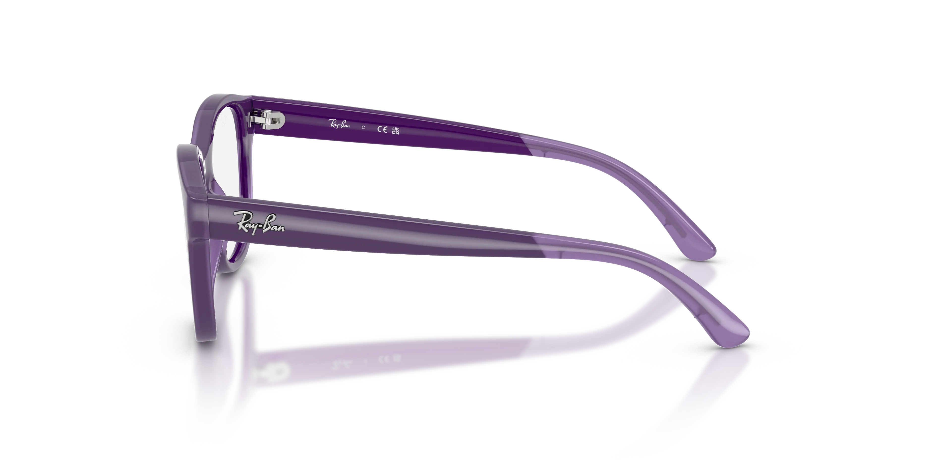 Ray - Ban RY1950 7206 Montature da vista Iniettato Viola Trasparente Squadrata Normale - immagine 4
